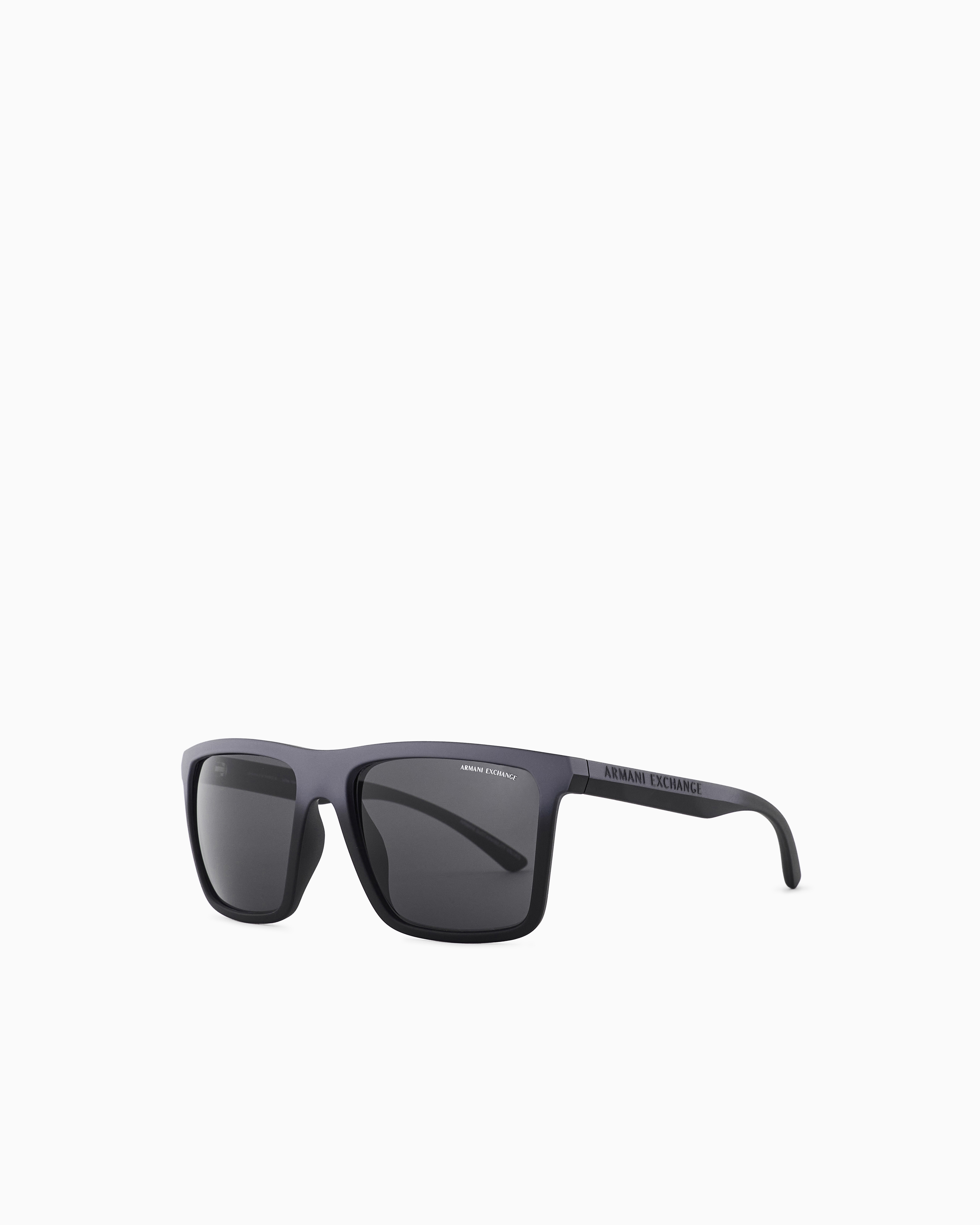 Armani Exchange Men's Black Square-Shaped Sunglasses For