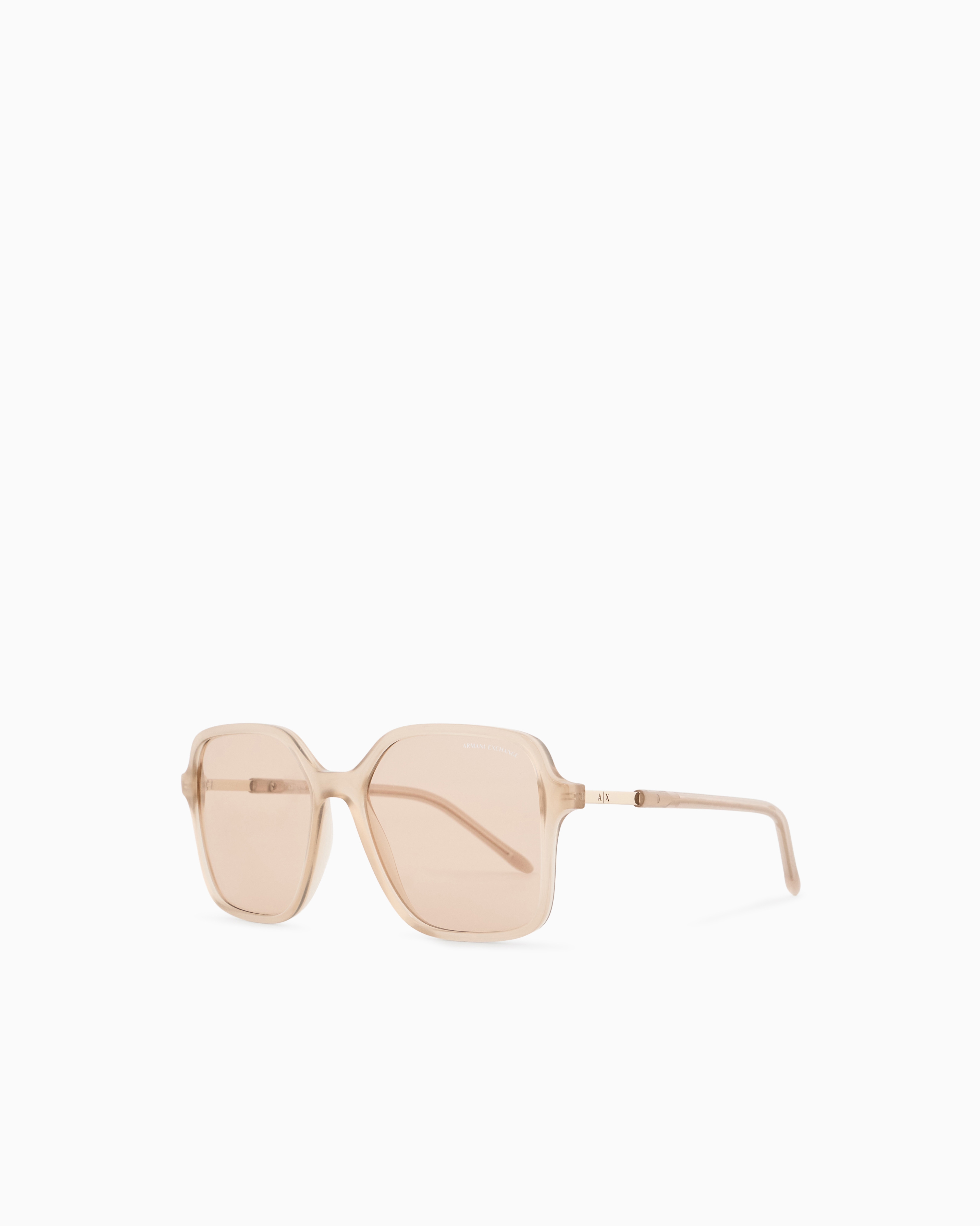 Armani Exchange Women's Beige Square Sunglasses