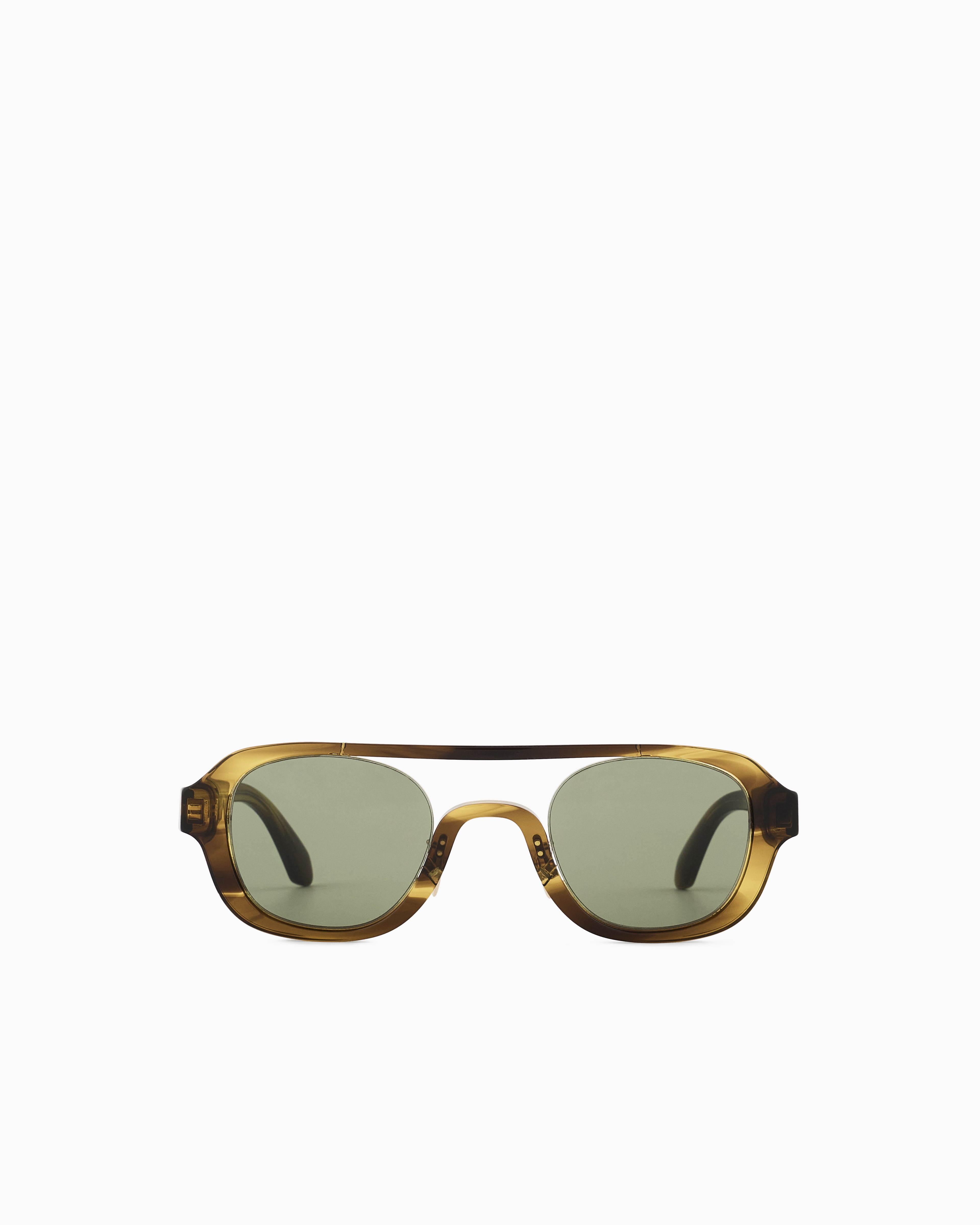 Giorgio Armani Men's Brown Irregular-Shaped Sunglasses