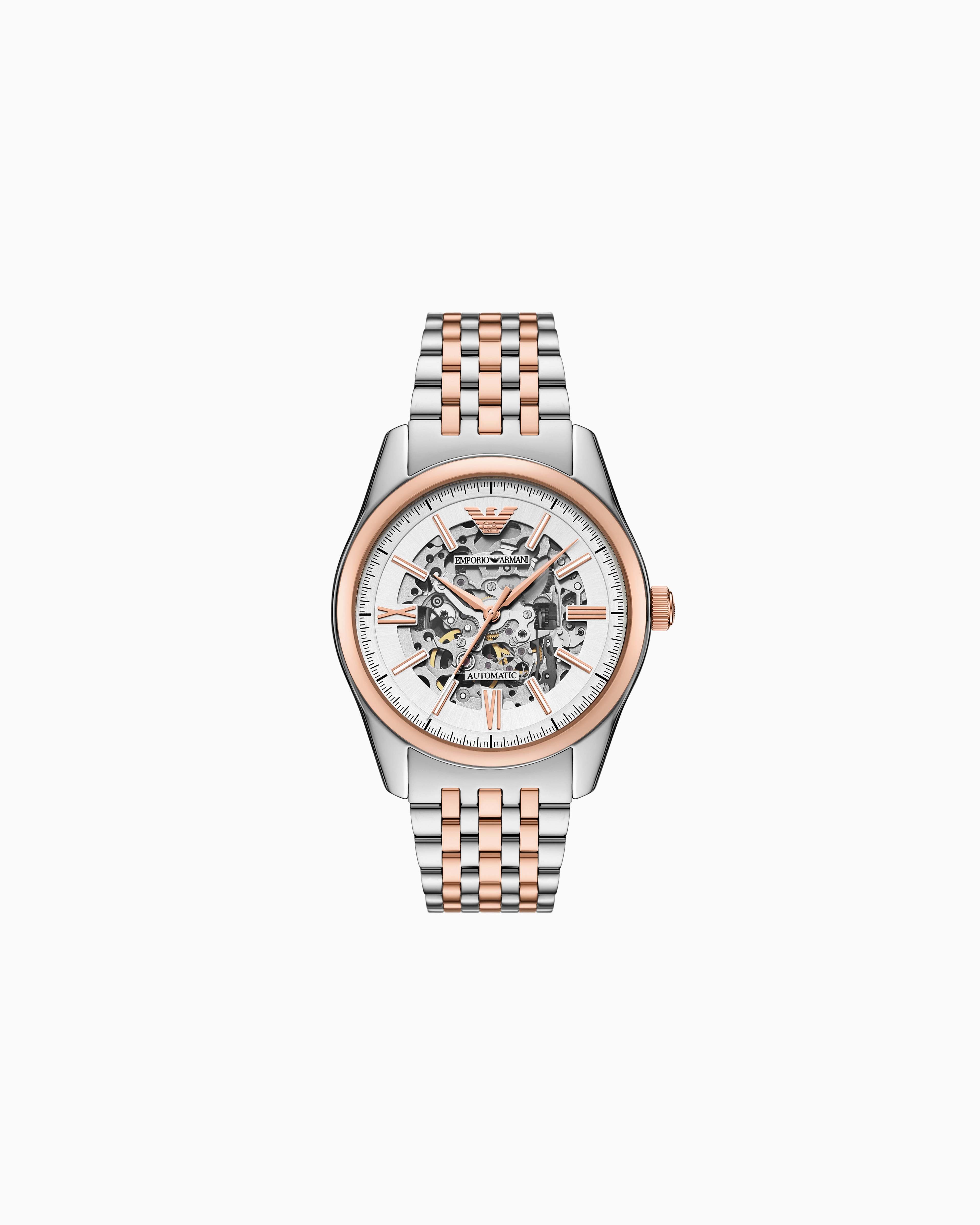 Emporio Armani Multicolored Automatic Two-Tone Stainless Steel Watch