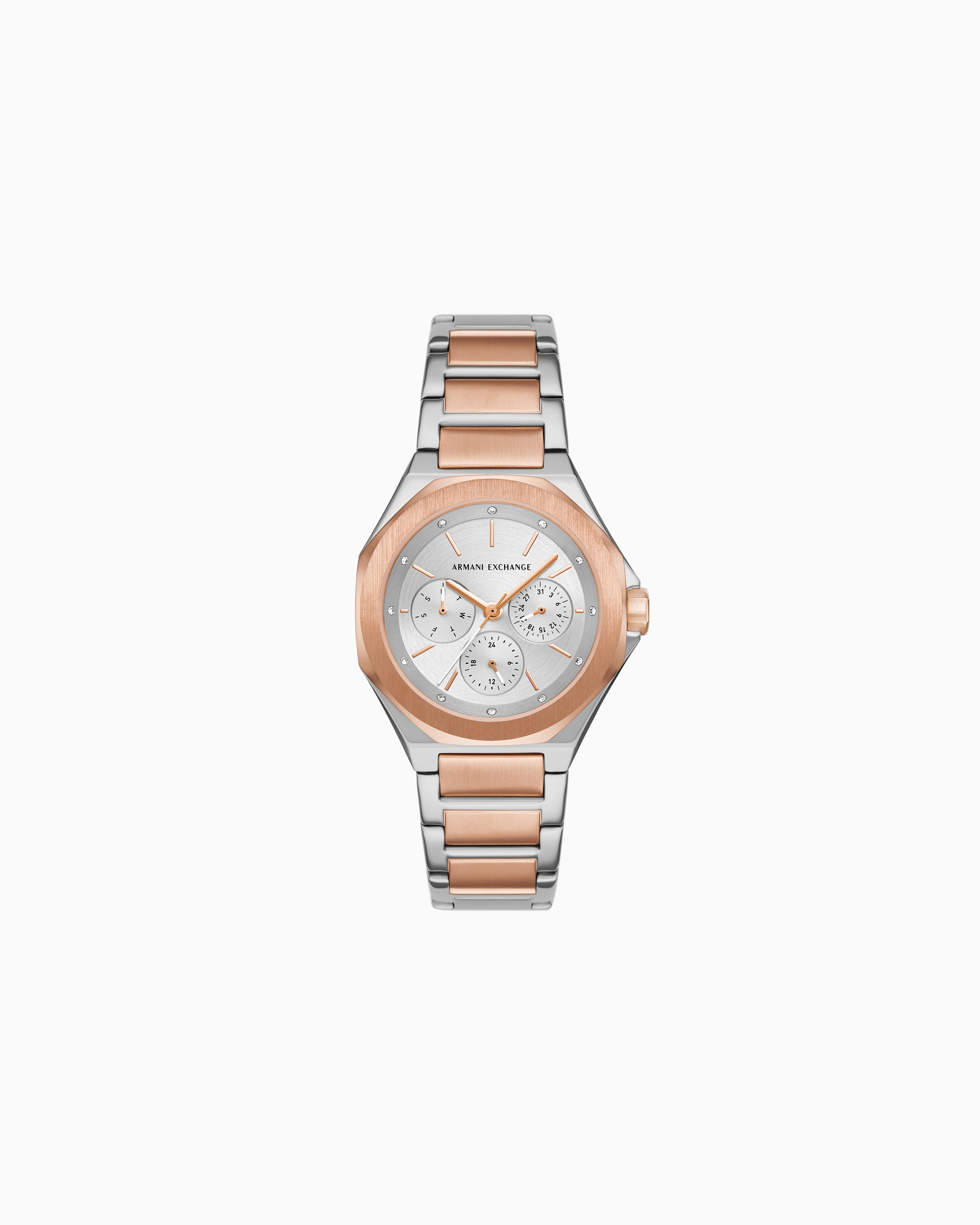 Armani Exchange Multicolored Multifunction Two-Tone Stainless Steel Watch