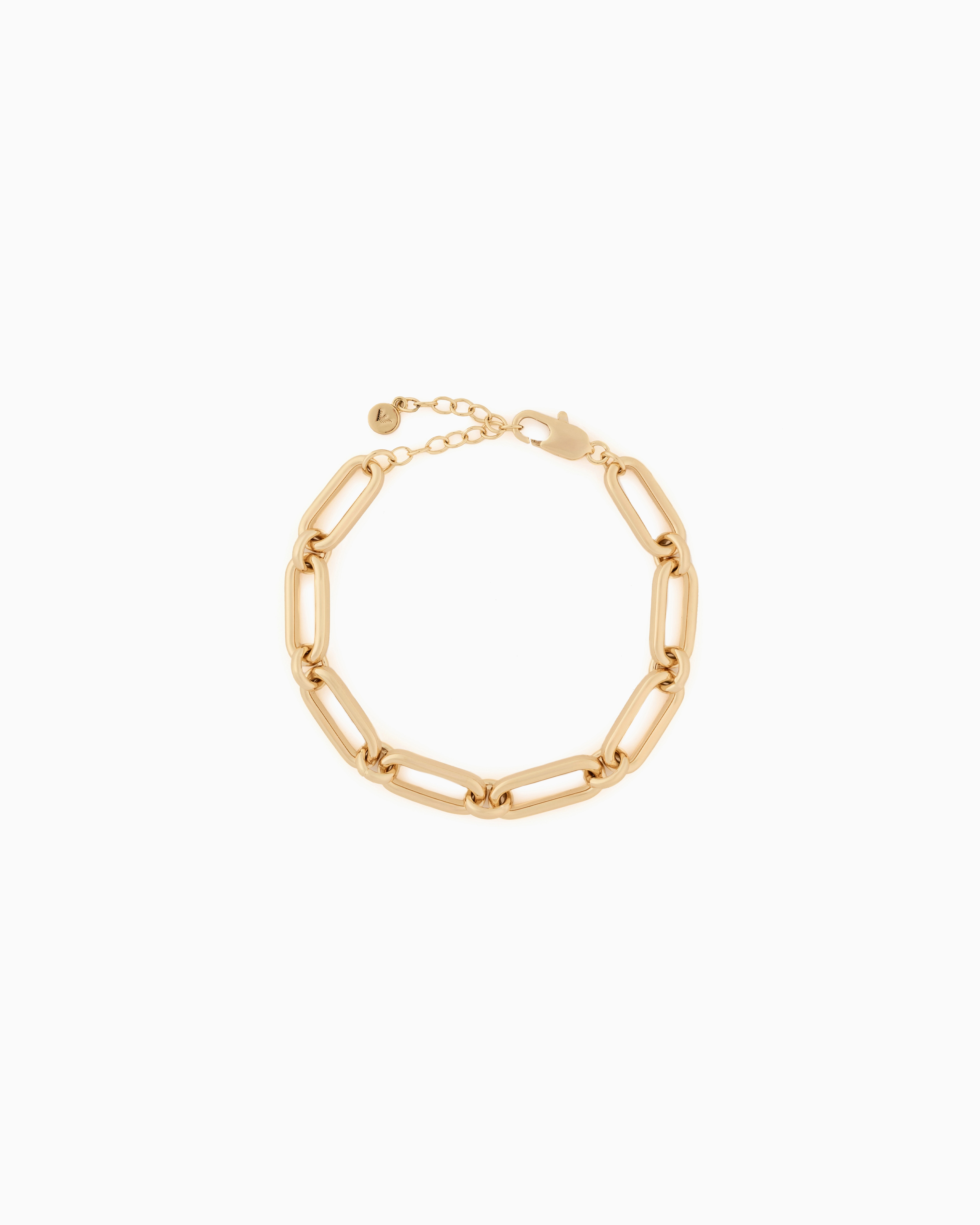Emporio Armani Multicolored Gold-Tone Brass Chain Bracelet