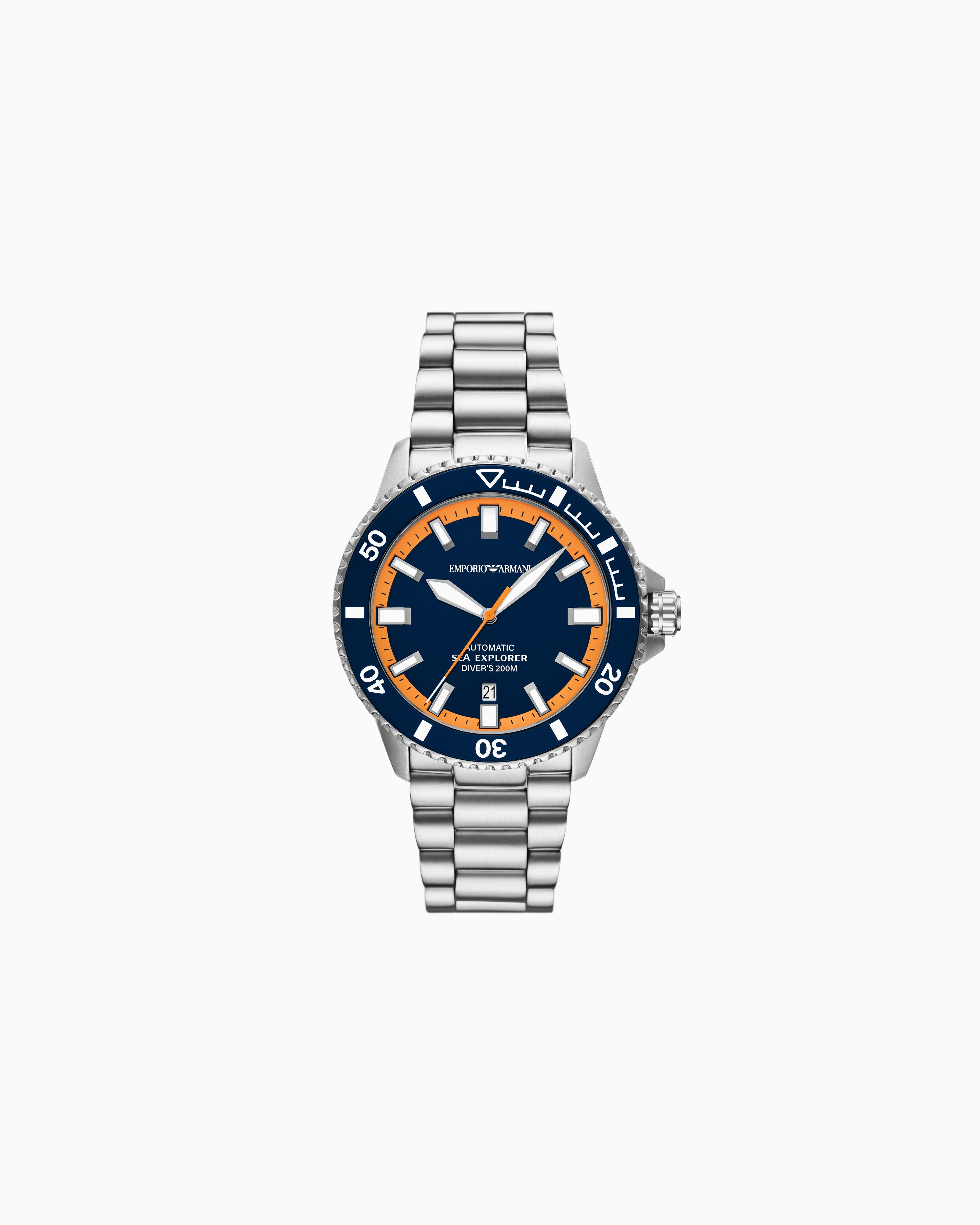 Emporio Armani Multicolored Sea Explorer Automatic Stainless Steel Watch