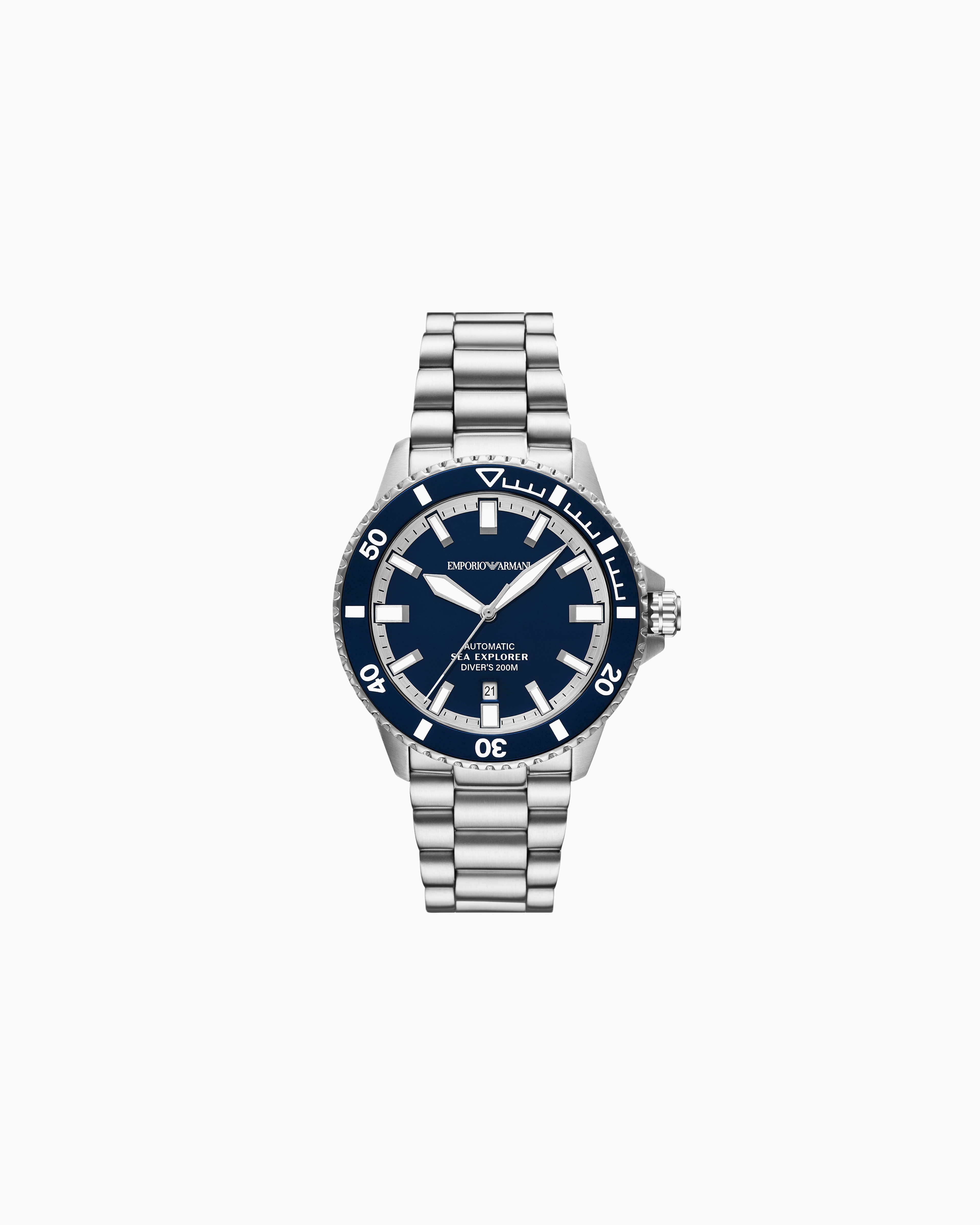 Emporio Armani Multicolored Sea Explorer Automatic Stainless Steel Watch