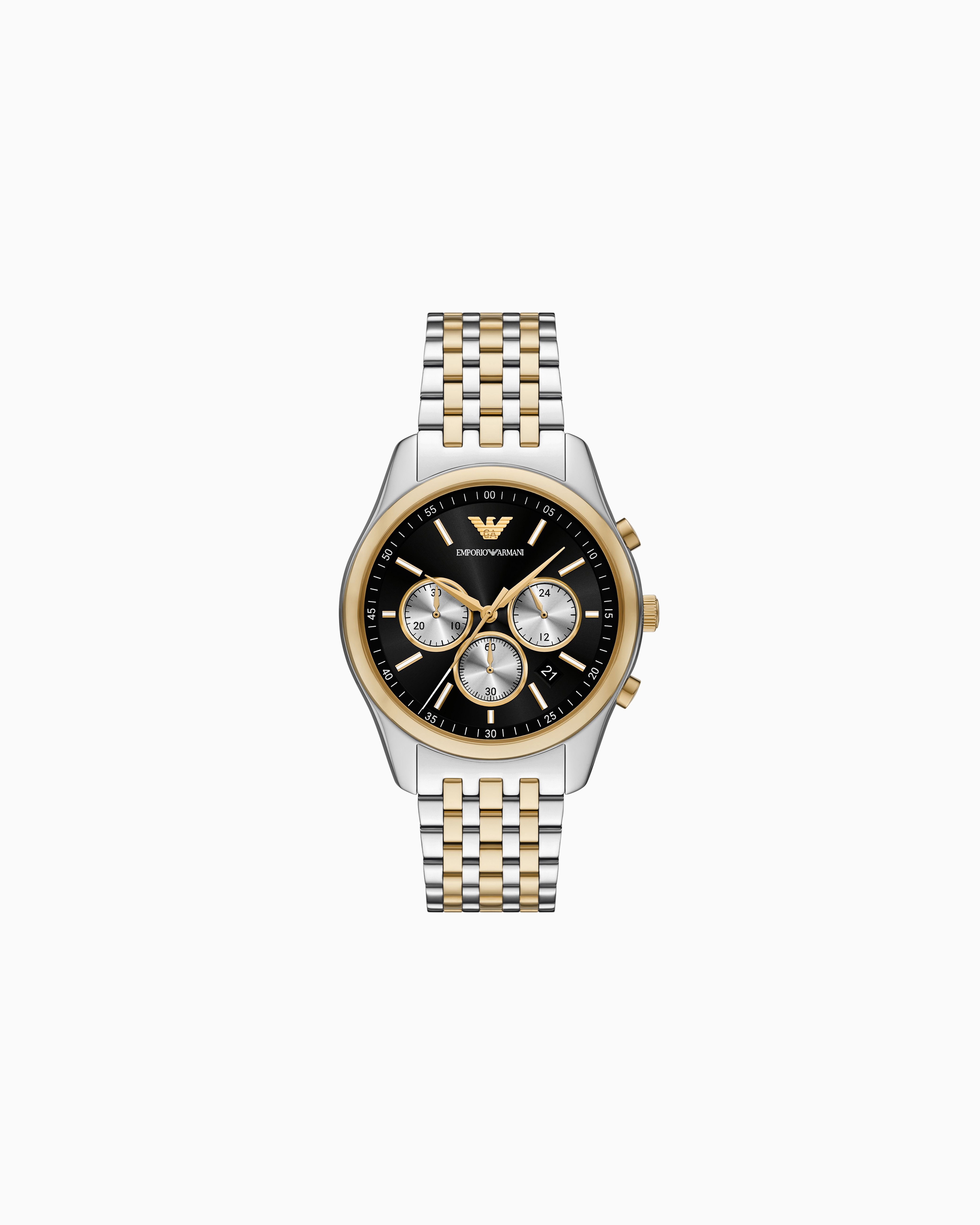 Emporio Armani Multicolored Chronograph Two-Tone Stainless Steel Watch