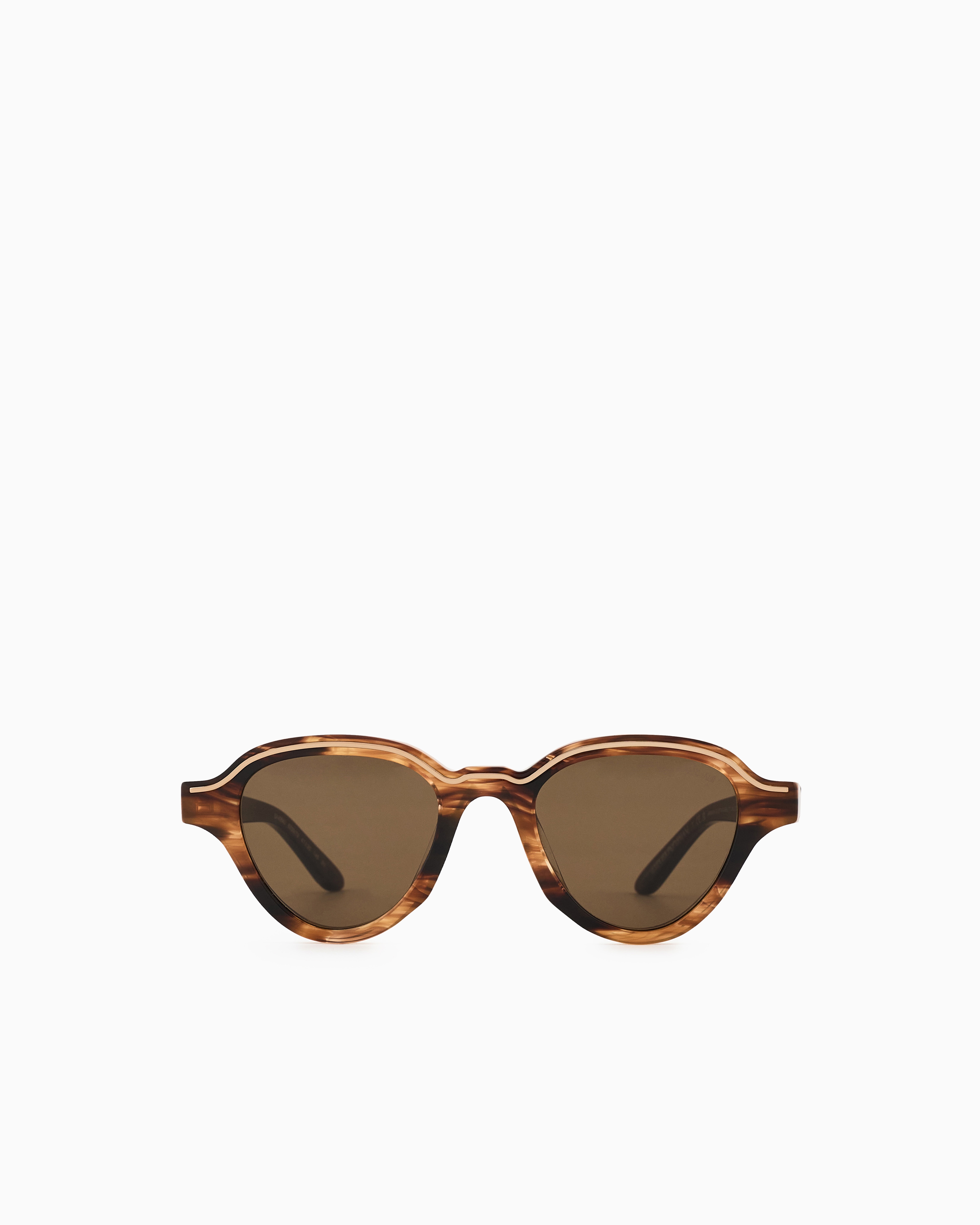 Emporio Armani Men's Brown ’S Irregular-Shaped Sunglasses
