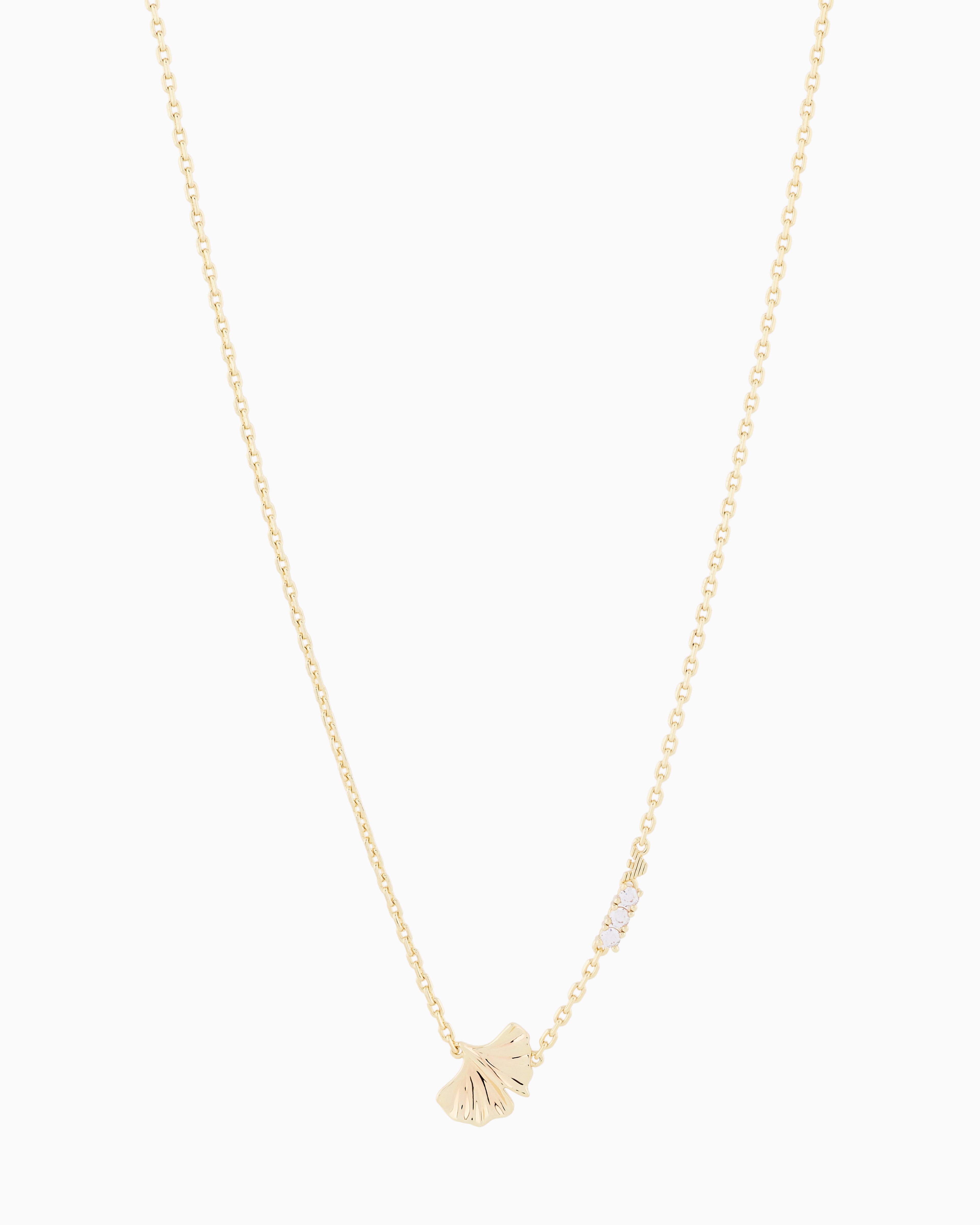 Emporio Armani Multicolored Gold-Tone Brass Id Necklace