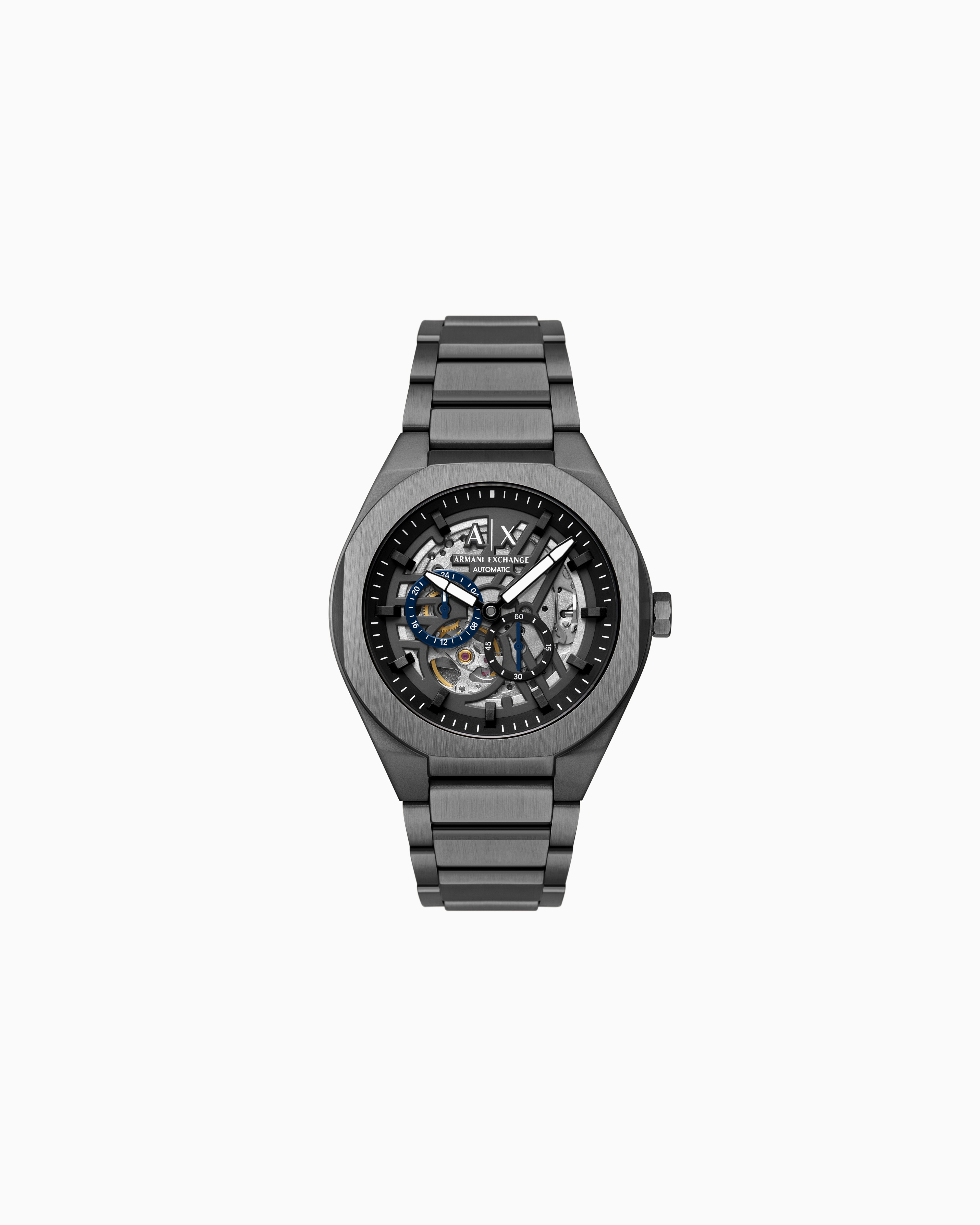 Sync Automatic Gunmetal Stainless Steel Watch | Armani Exchange