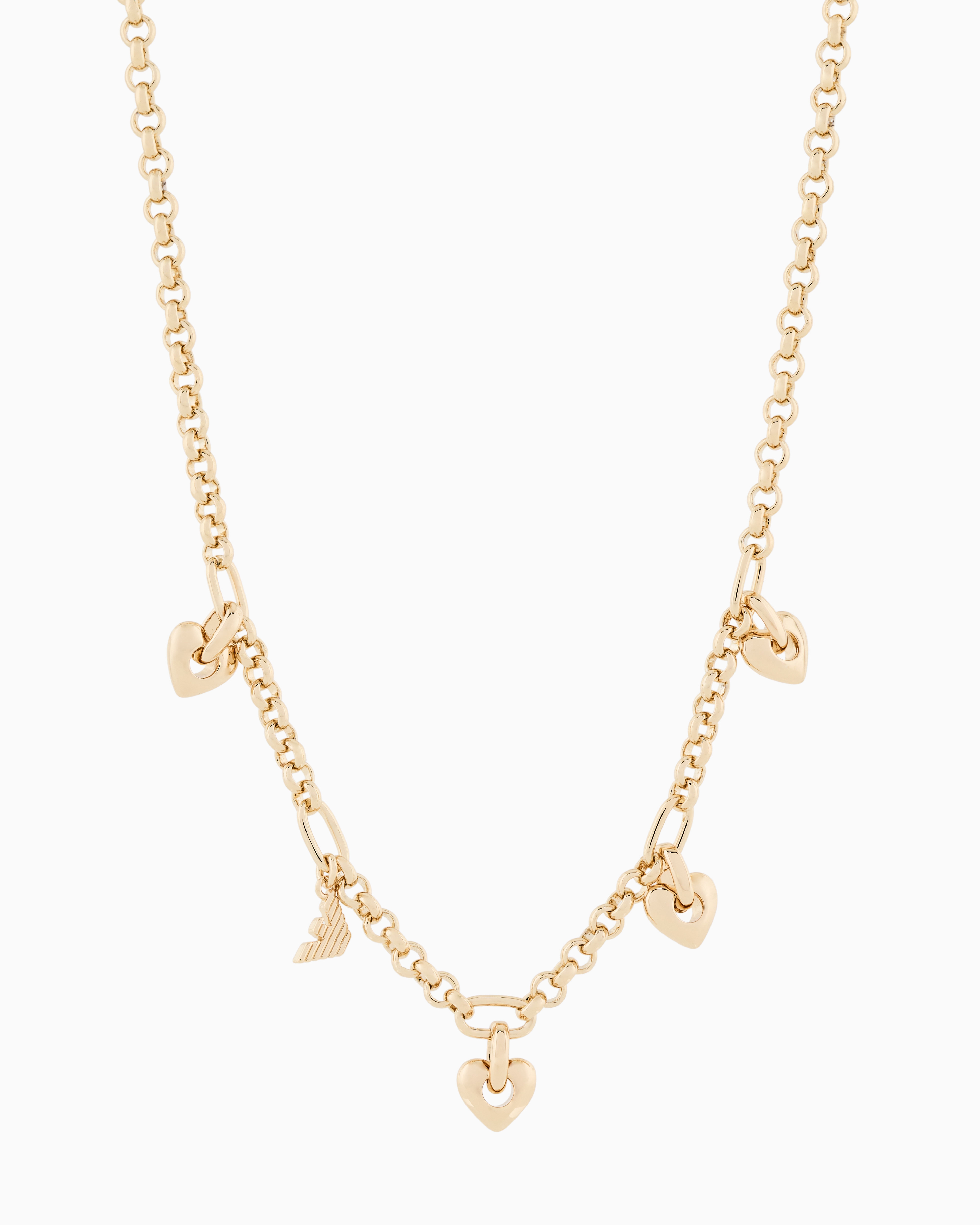 Emporio Armani Multicolored Gold-Tone Brass Pendant Necklace
