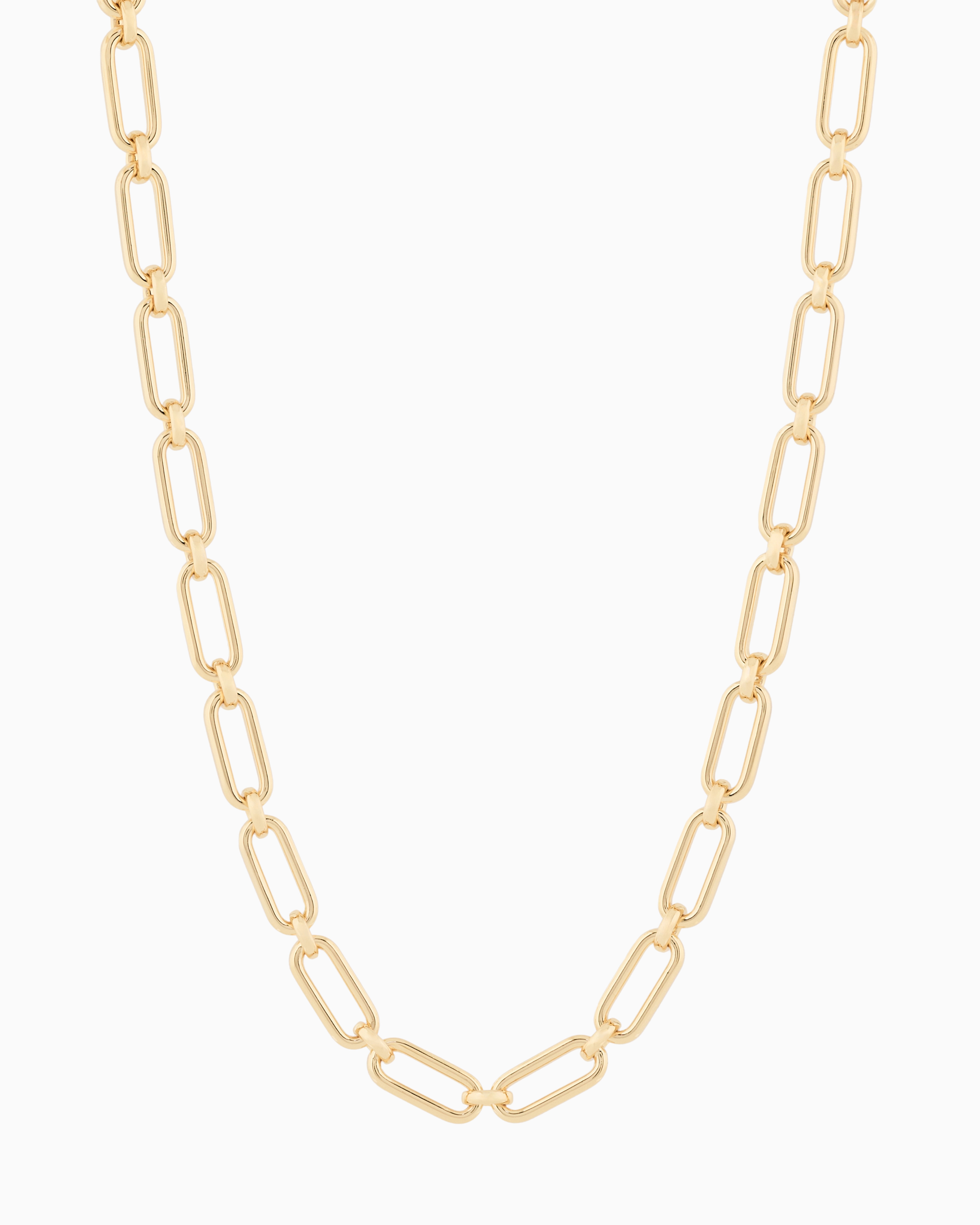 Emporio Armani Multicolored Gold-Tone Brass Chain Necklace