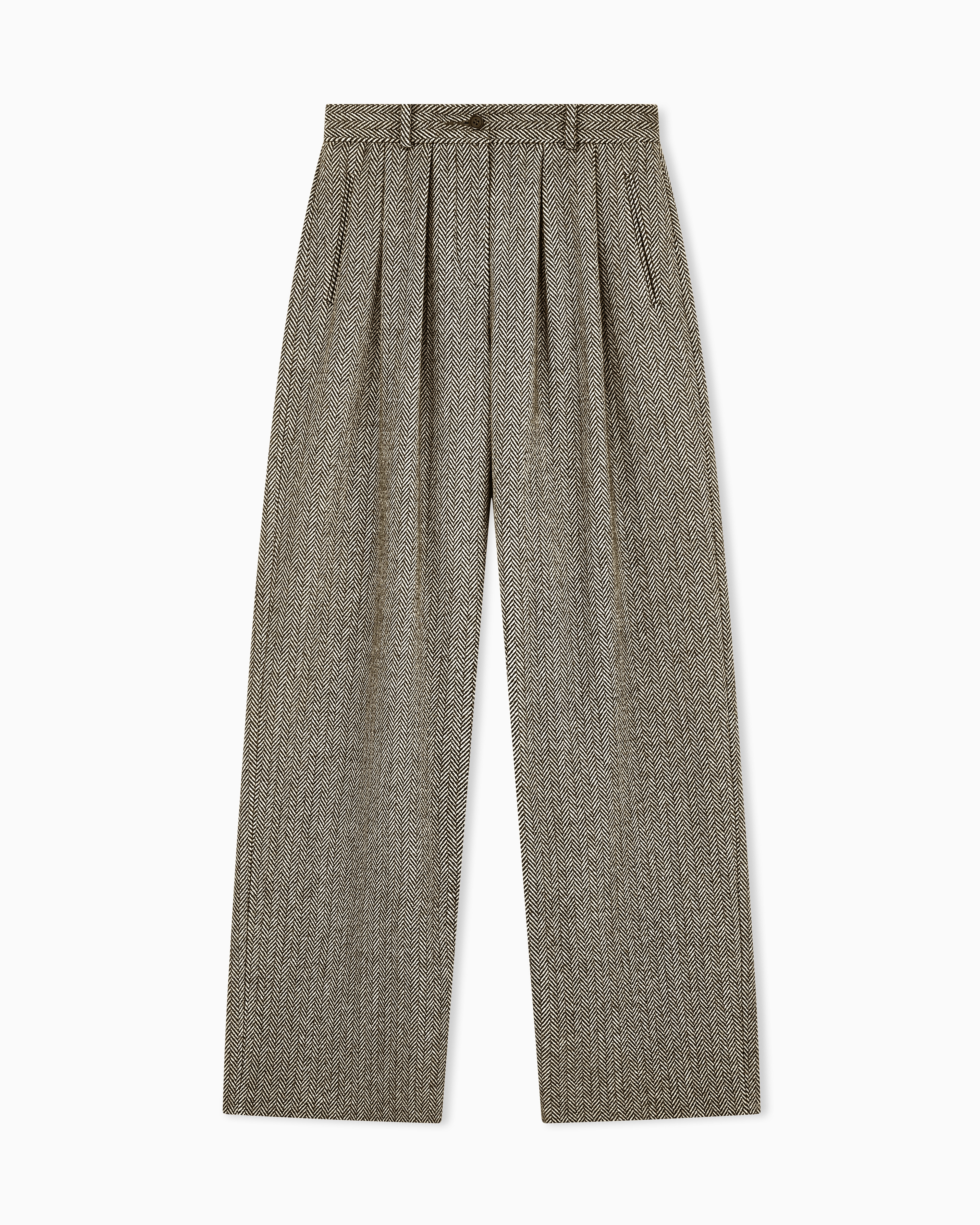 Giorgio Armani Brown Armani/Archivio Fw1990 Pleat Trousers