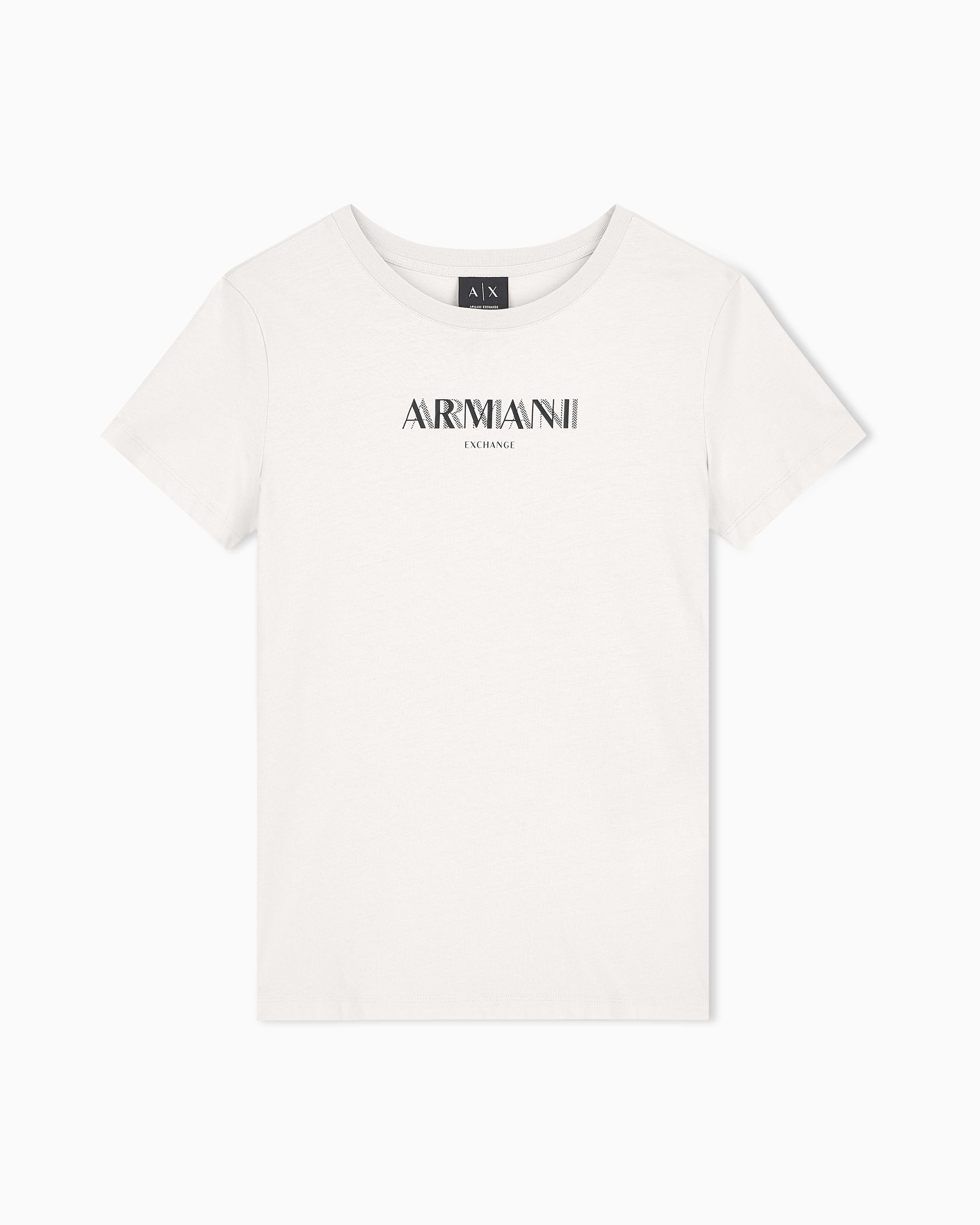 Armani Exchange Beige Regular T-Shirt In Cotton Jersey