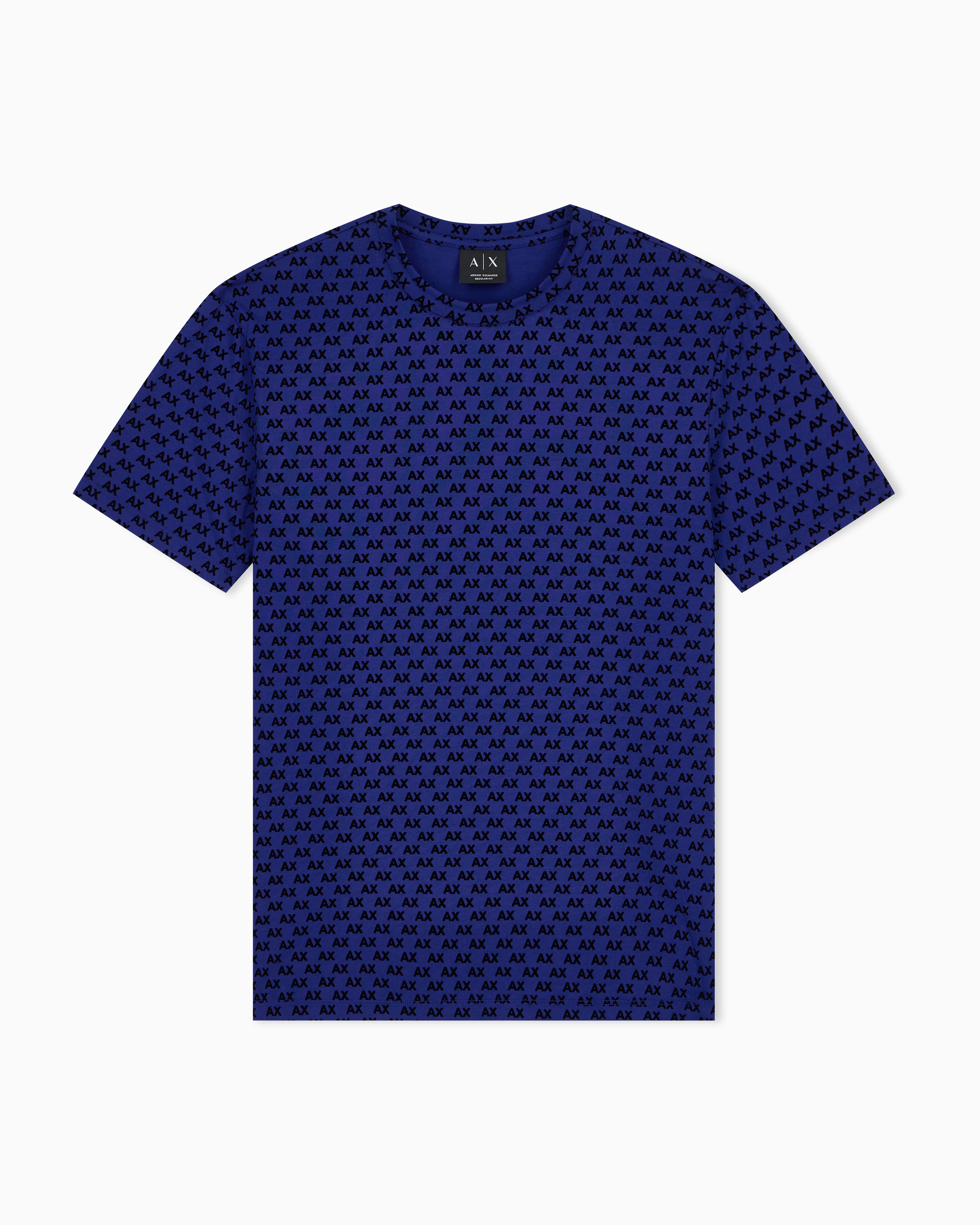 Armani Exchange Blue Regular T-Shirt In Cotton Jersey