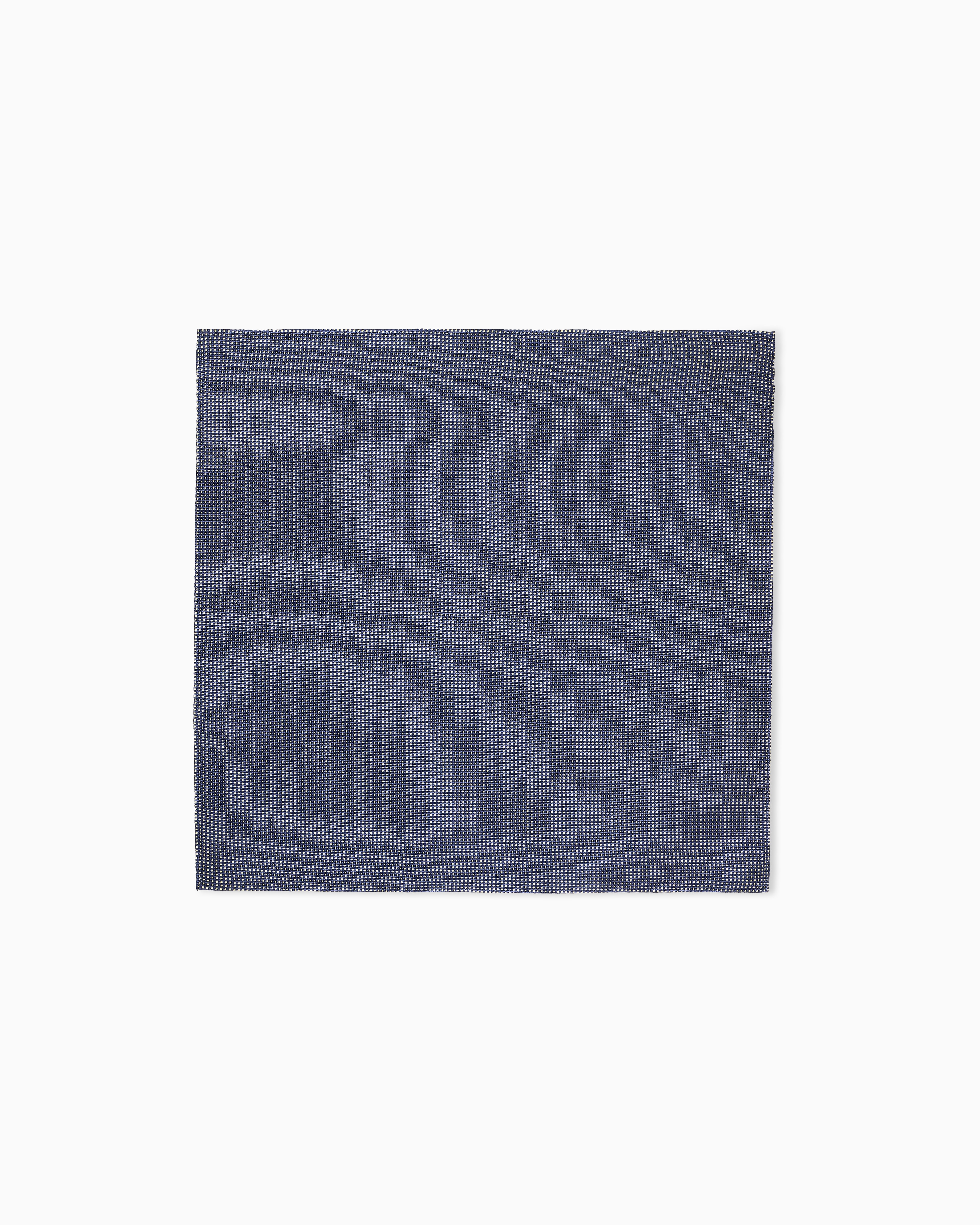 Emporio Armani Brown Silk Pocket Square With A Subtle Dotted Pattern