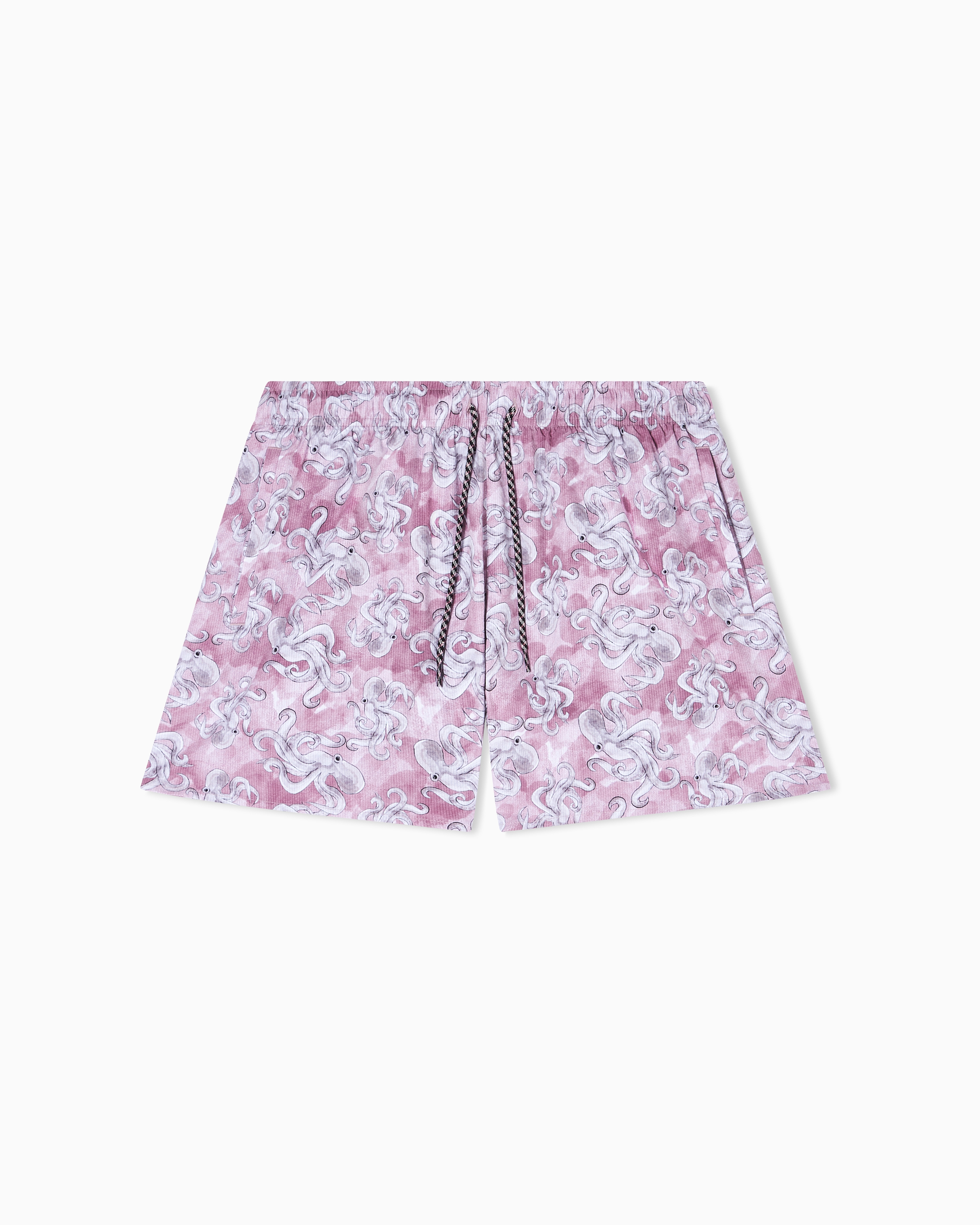 Emporio Armani Pink Sea Animals Print Swim Shorts