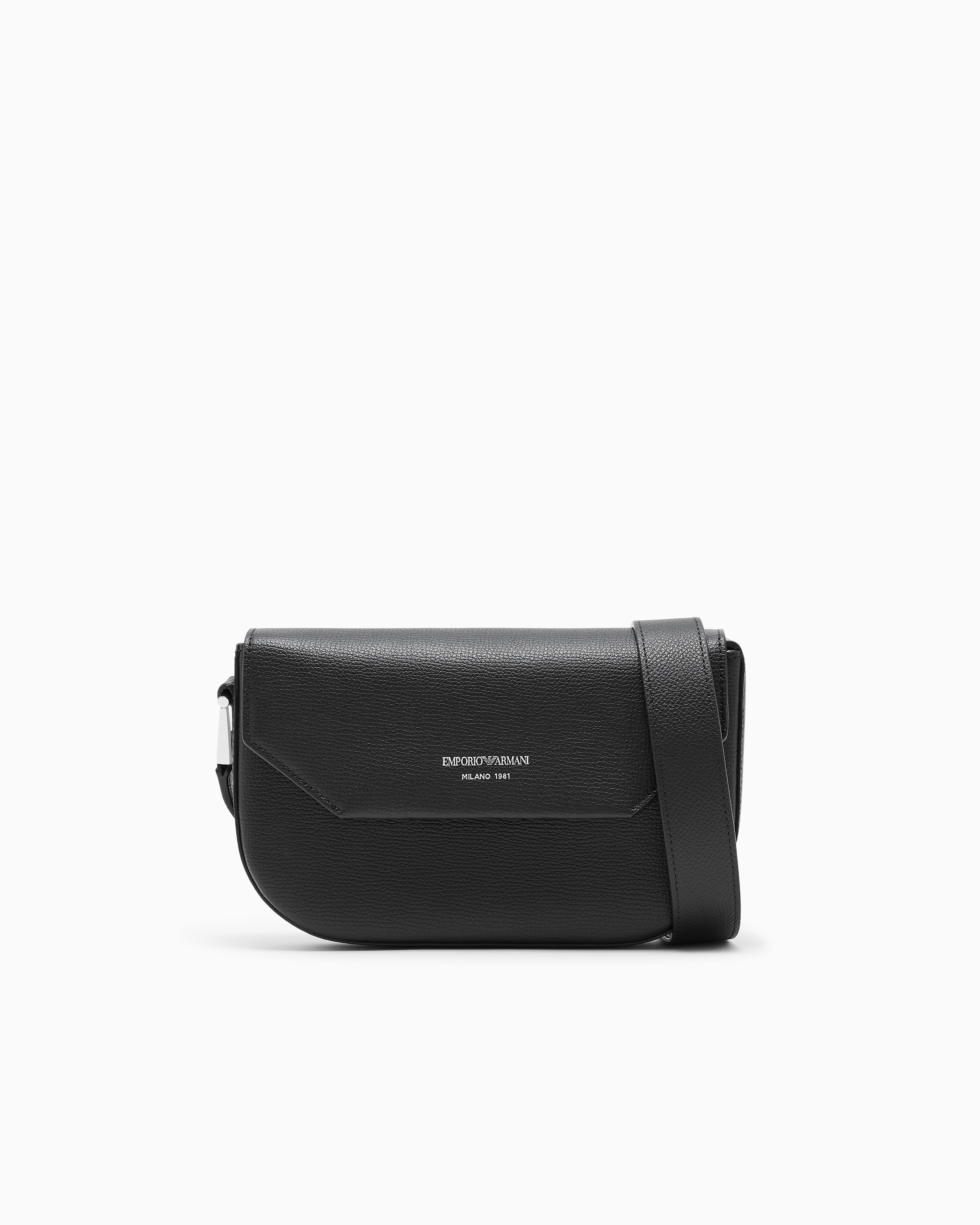 Emporio Armani Black 1981 Mini Leather Shoulder Bag