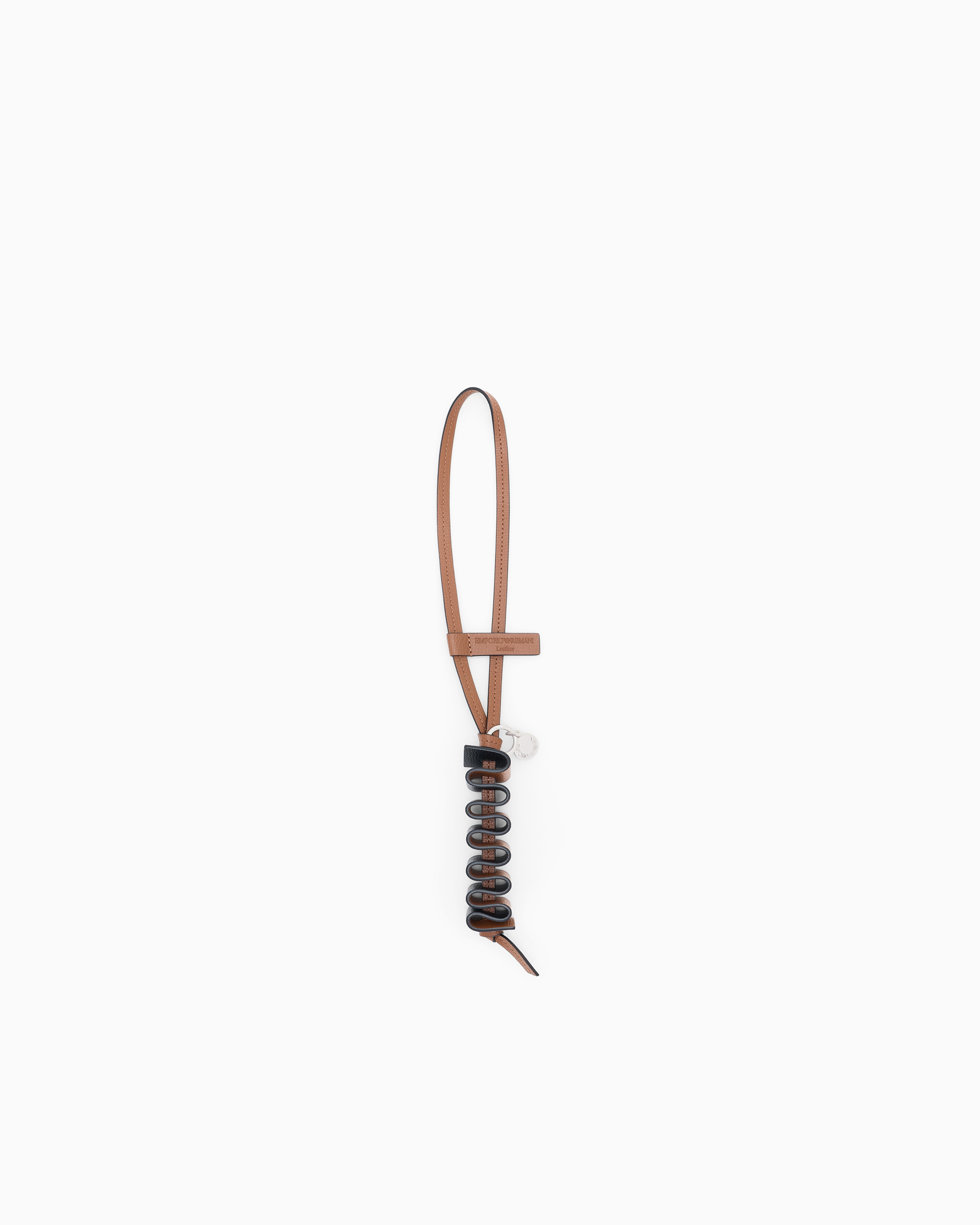 Emporio Armani Beige 1981 Leather Wave Charm