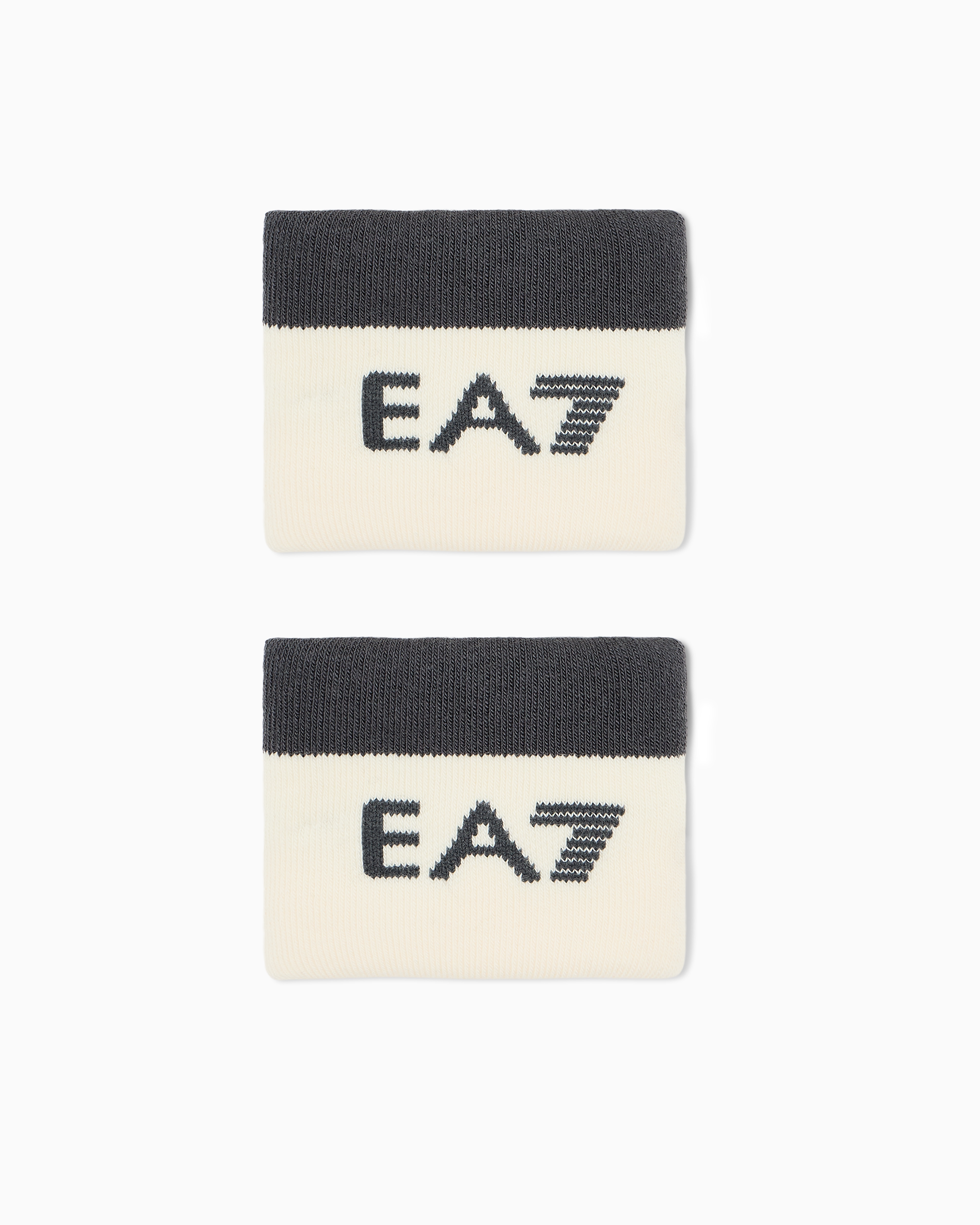 Ea7 Beige Wristband Tennis Pro In Cotton And Elastane