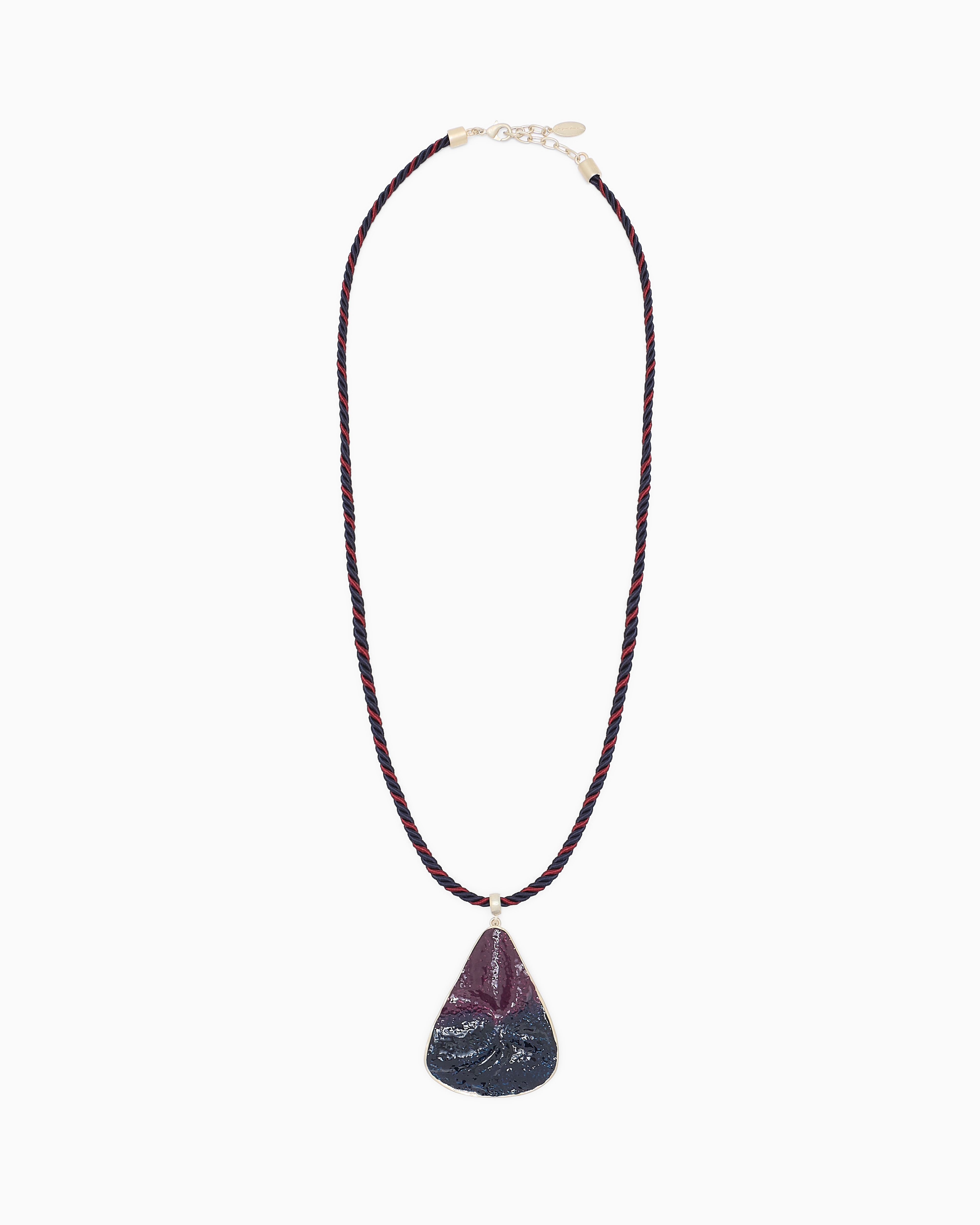 Giorgio Armani Blue Necklace In Tin Alloy And Brass With Enamel