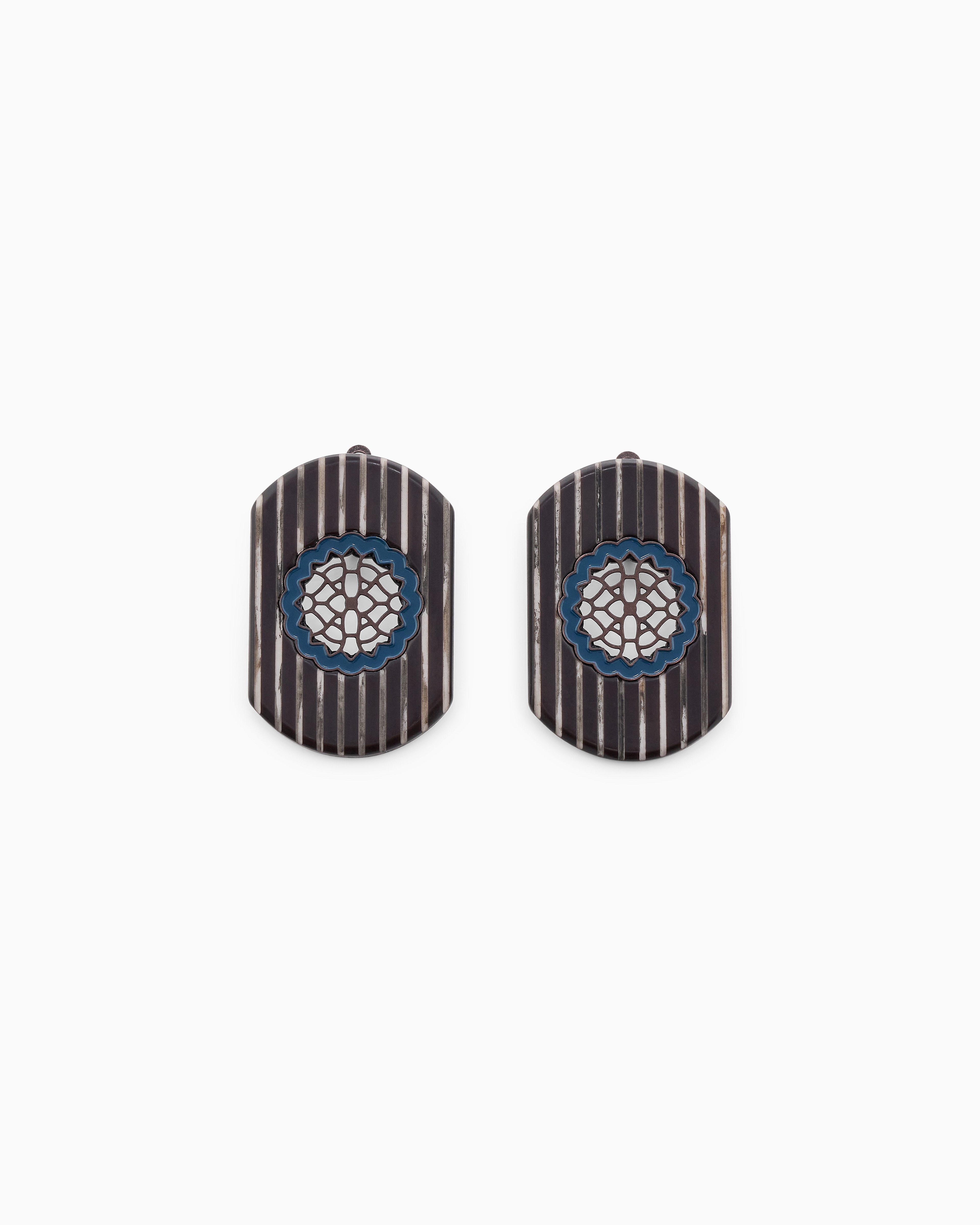 Giorgio Armani Blue Earrings In Polymethyl Methacrylate And Brass