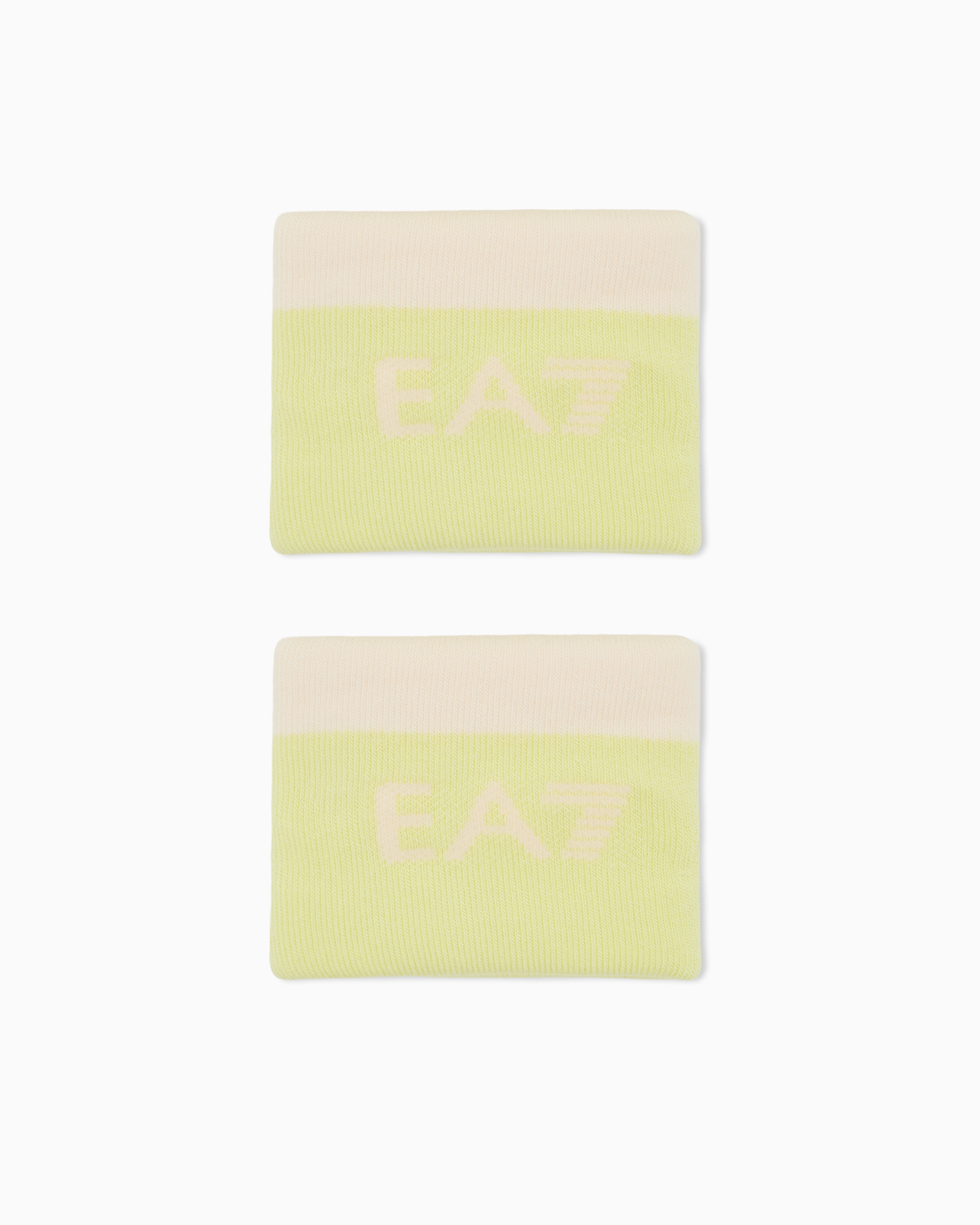 Ea7 Yellow Wristband Tennis Pro In Cotton And Elastane