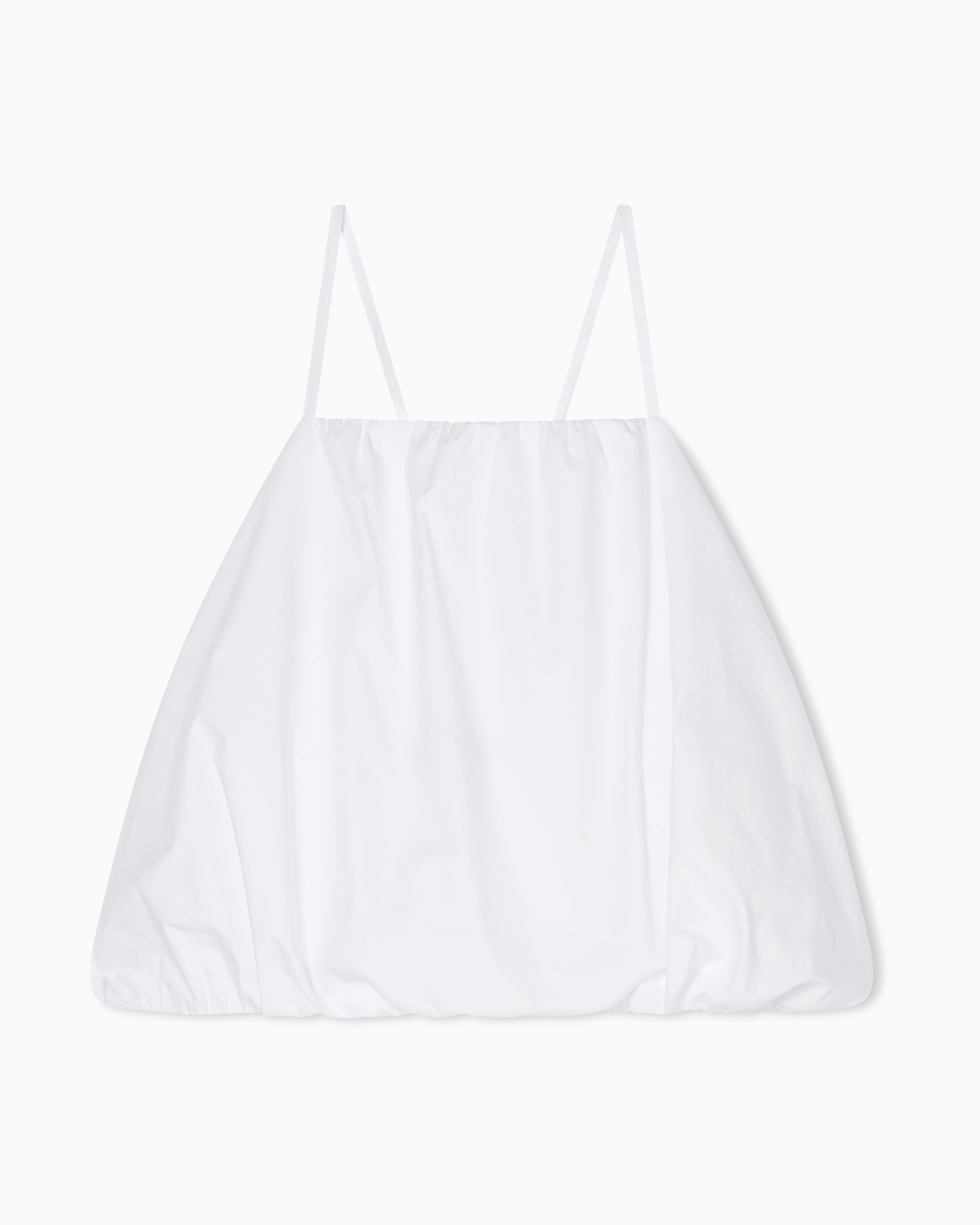 Armani Exchange White Cotton Twill Top