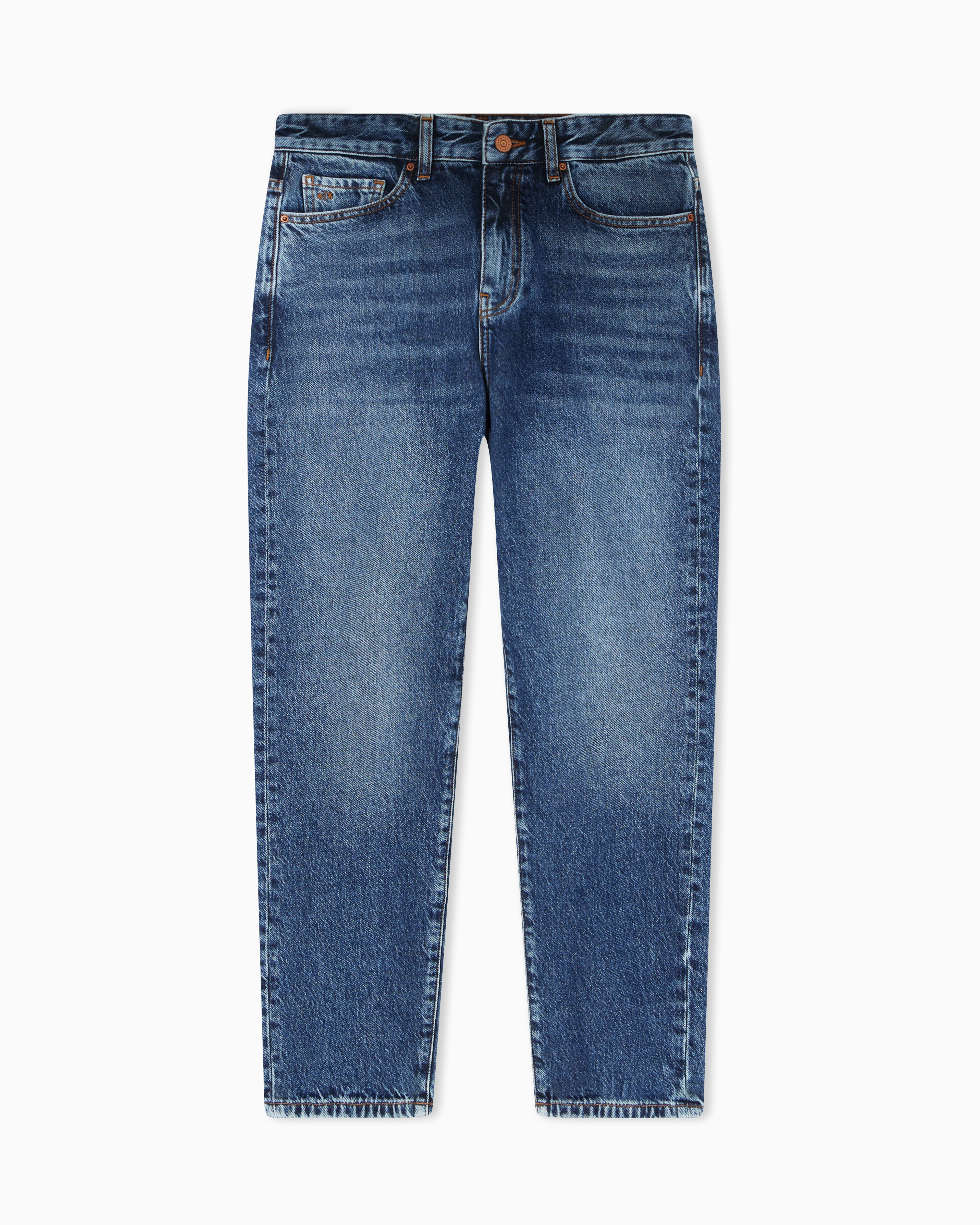 Armani Exchange Blue Boyfriend Jeans In Dark Denim