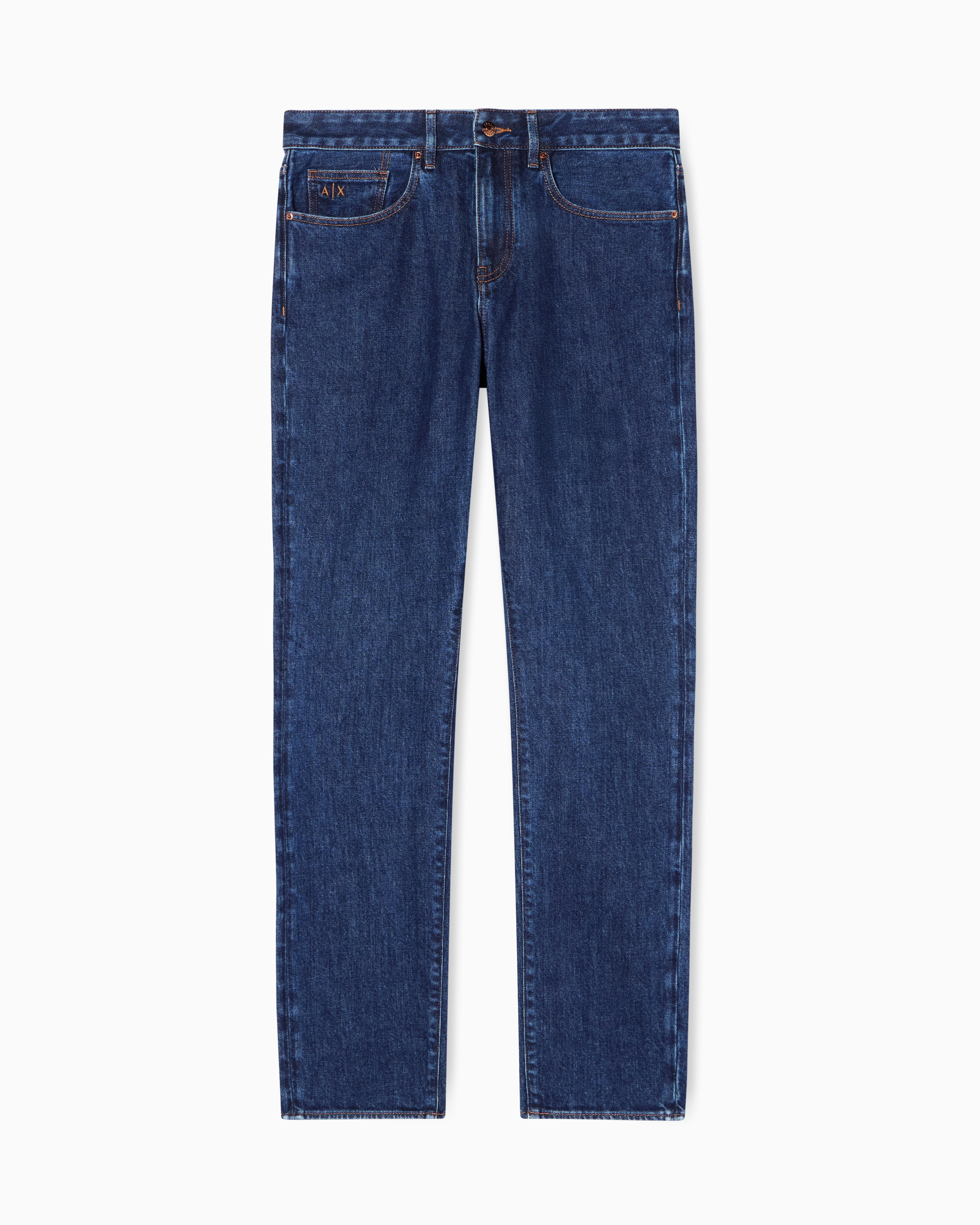 Armani Exchange Blue Skinny Jeans In Faded Stretch Denim