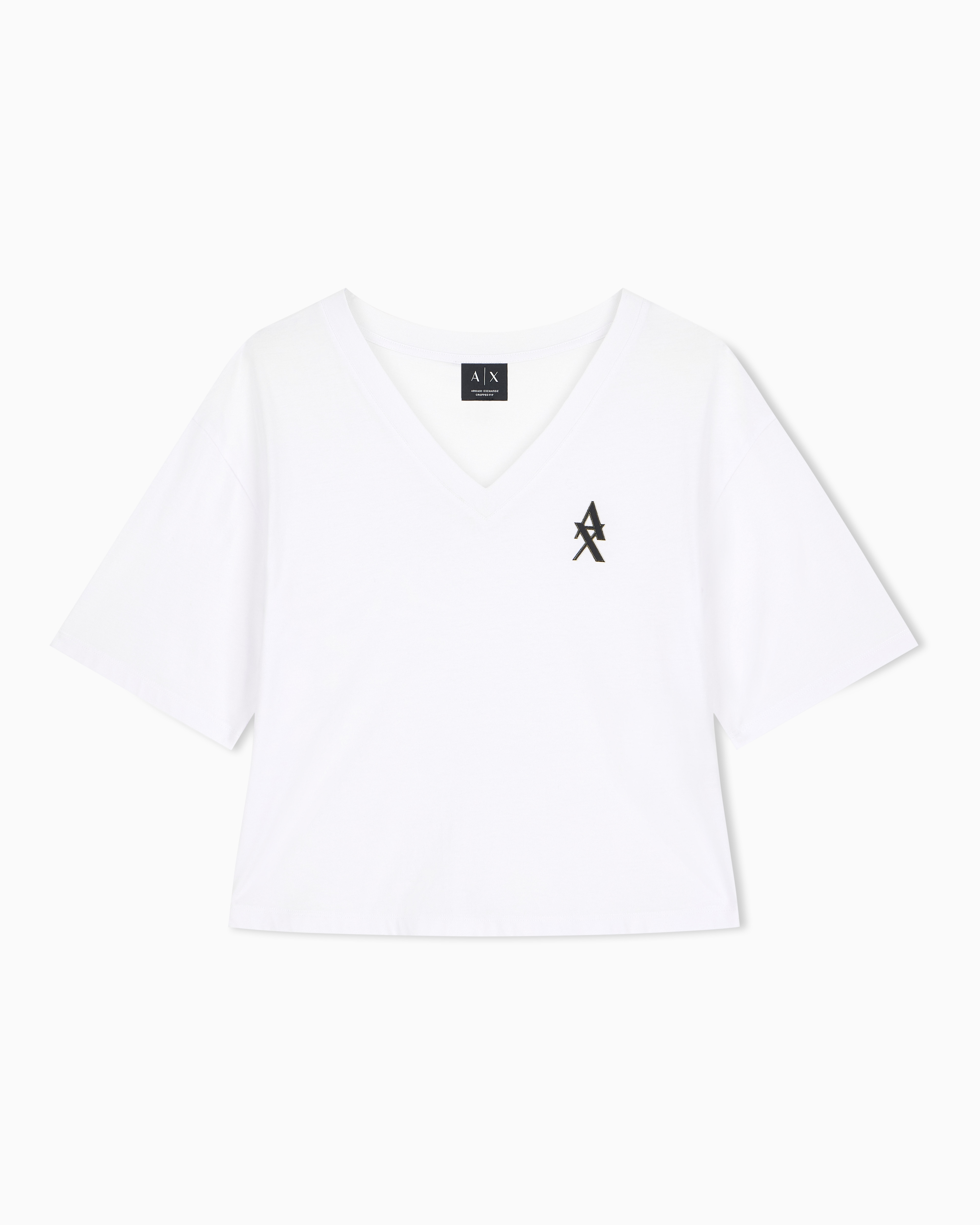 Armani Exchange White Regular T-Shirt In Cotton Jersey