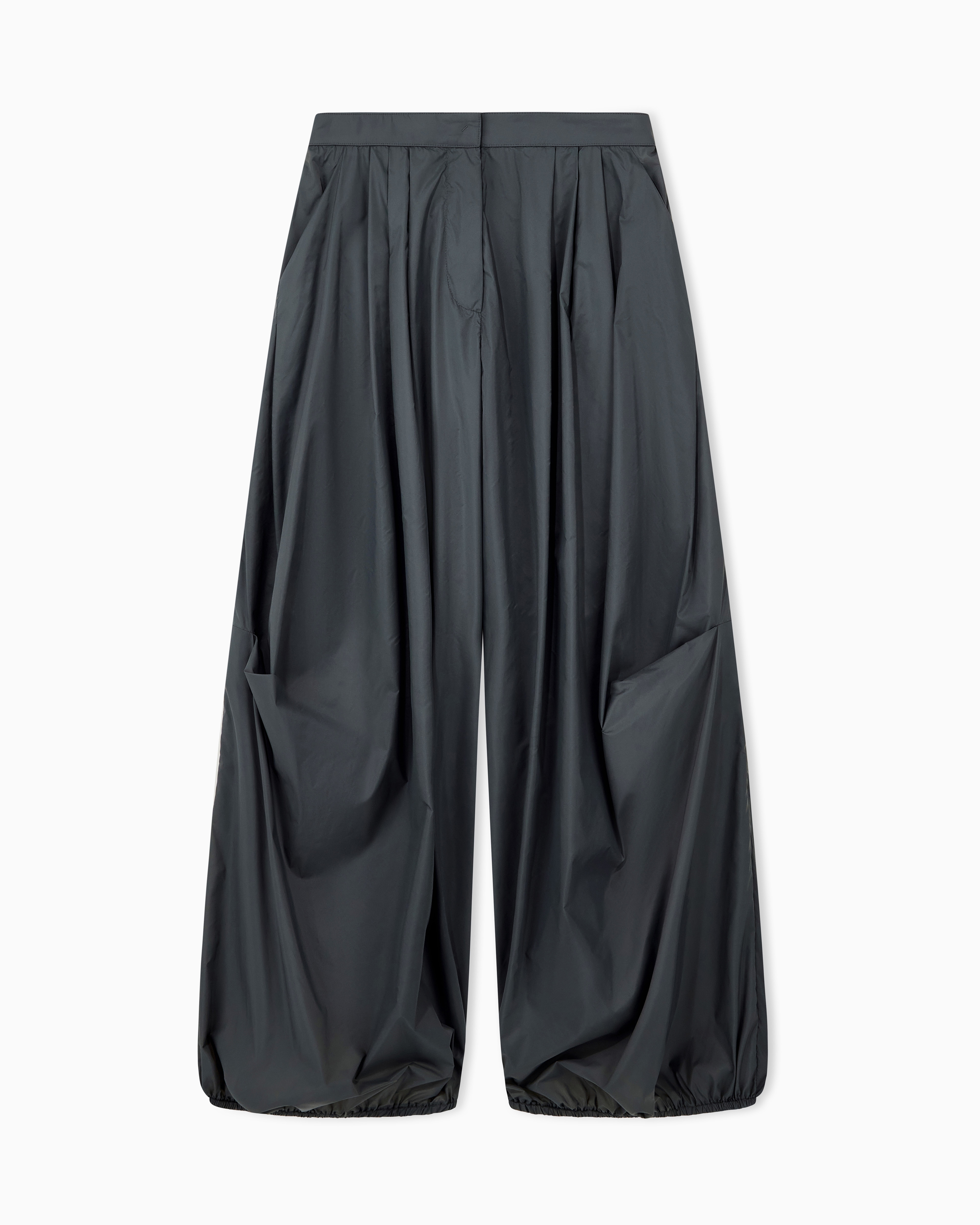 Emporio Armani Pantaloni Gamba Ampia In Nylon Leggero