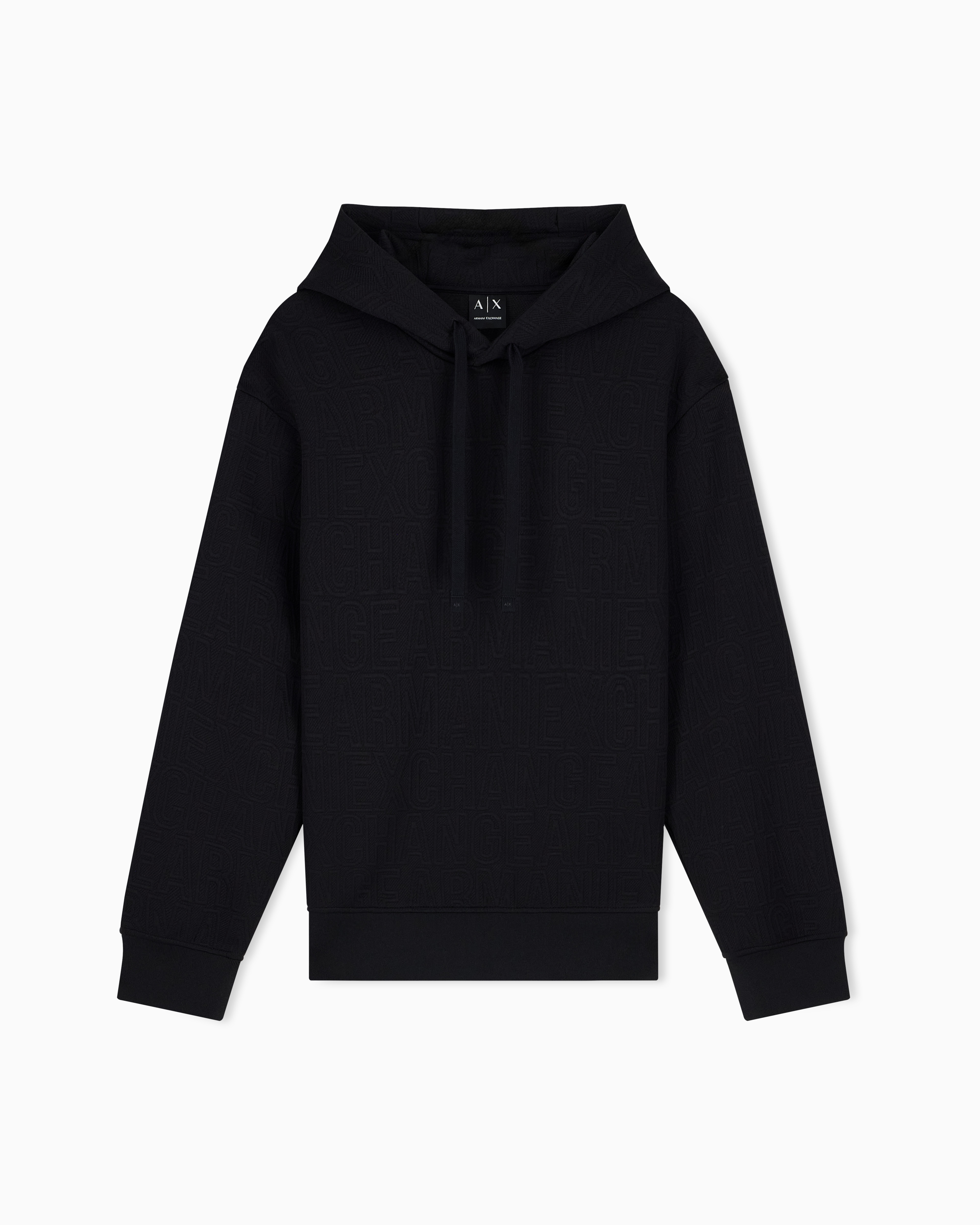 Armani Exchange Felpa In Jersey Jacquard Elasticizzato