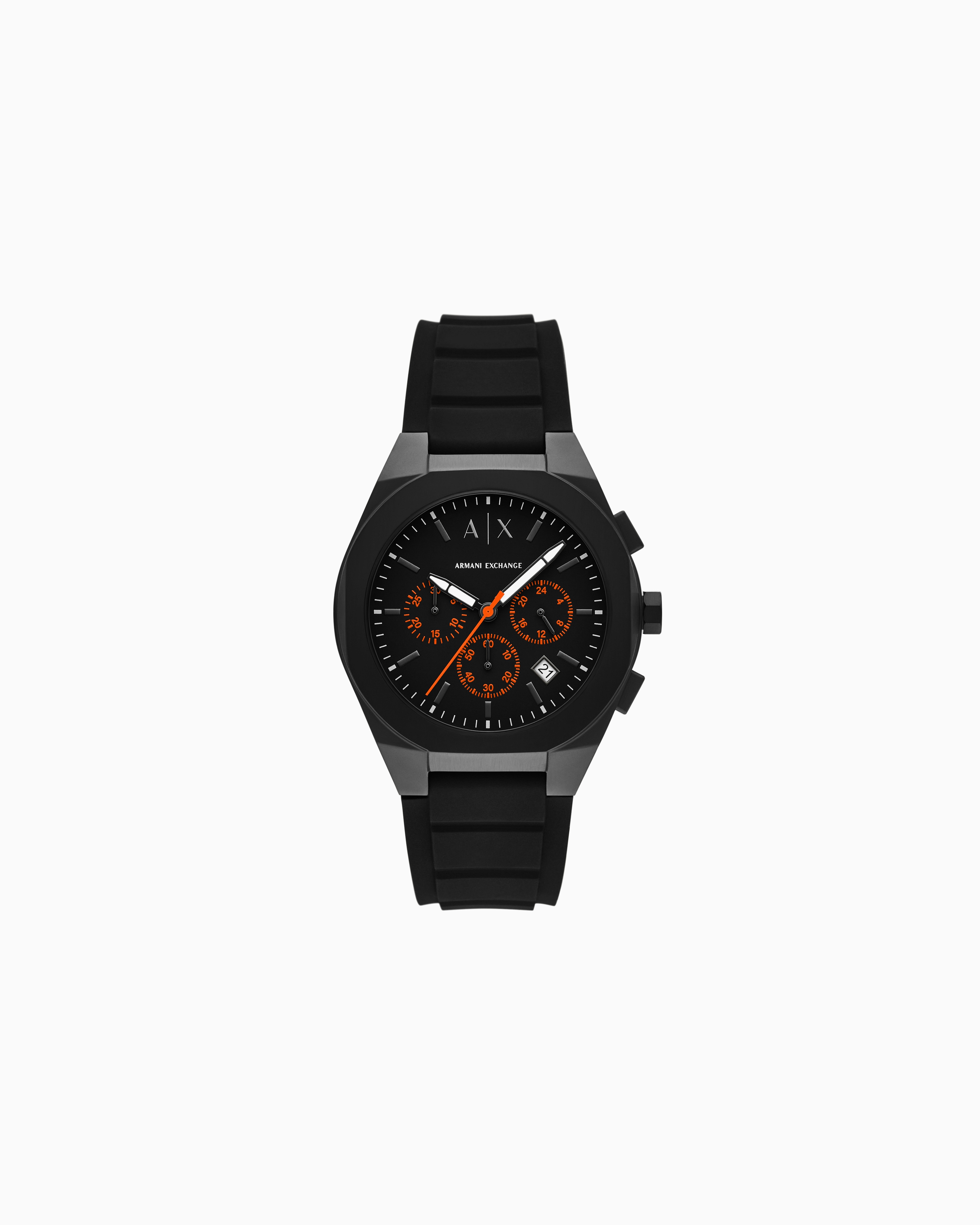 Armani Exchange Multicolored Sync Chronograph Black Silicone Watch