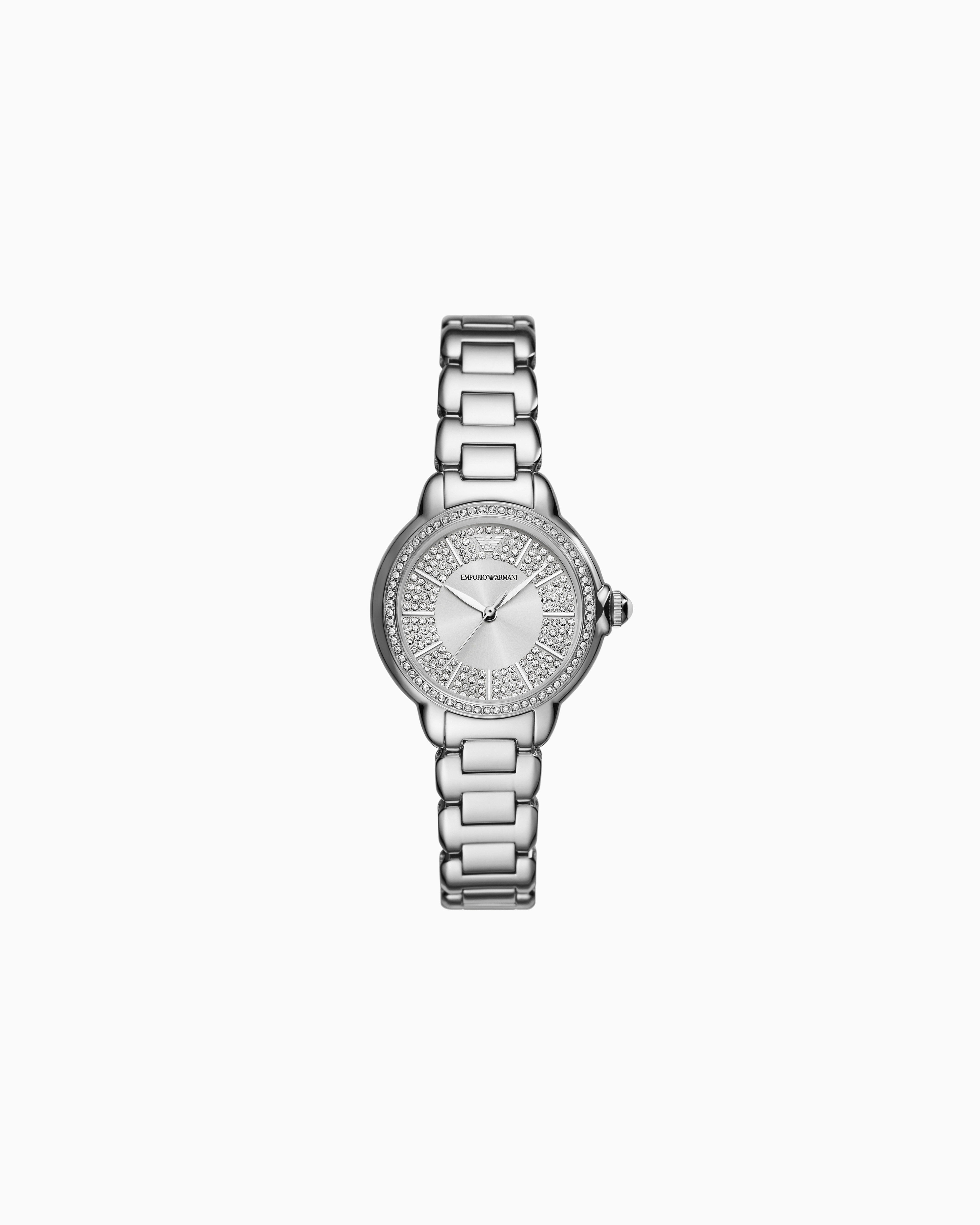 Emporio Armani Multicolored Three-Hand Stainless Steel Watch