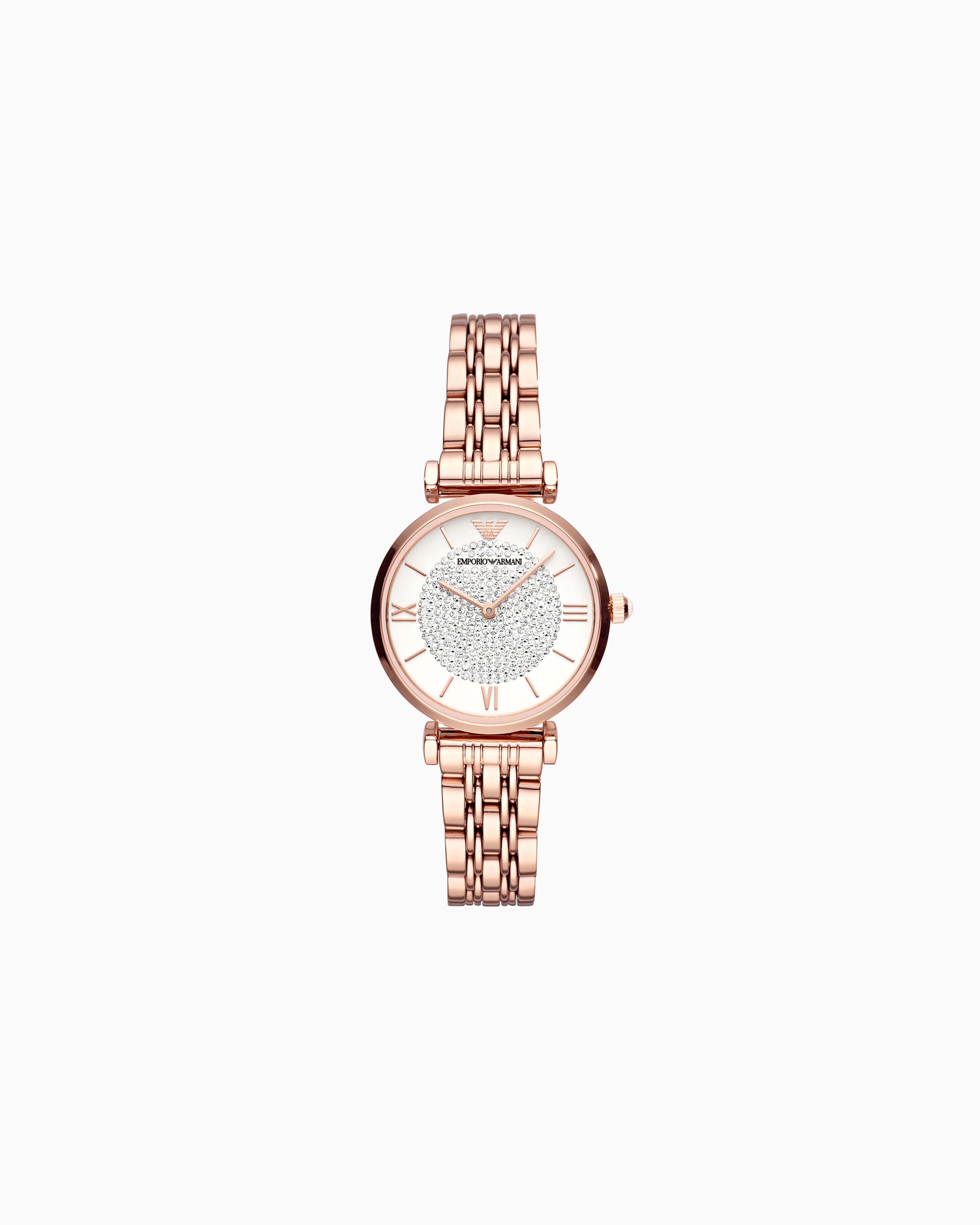 Emporio Armani Women's Multicolored Two-Hand Rose Gold-Tone Stainless Steel Watch