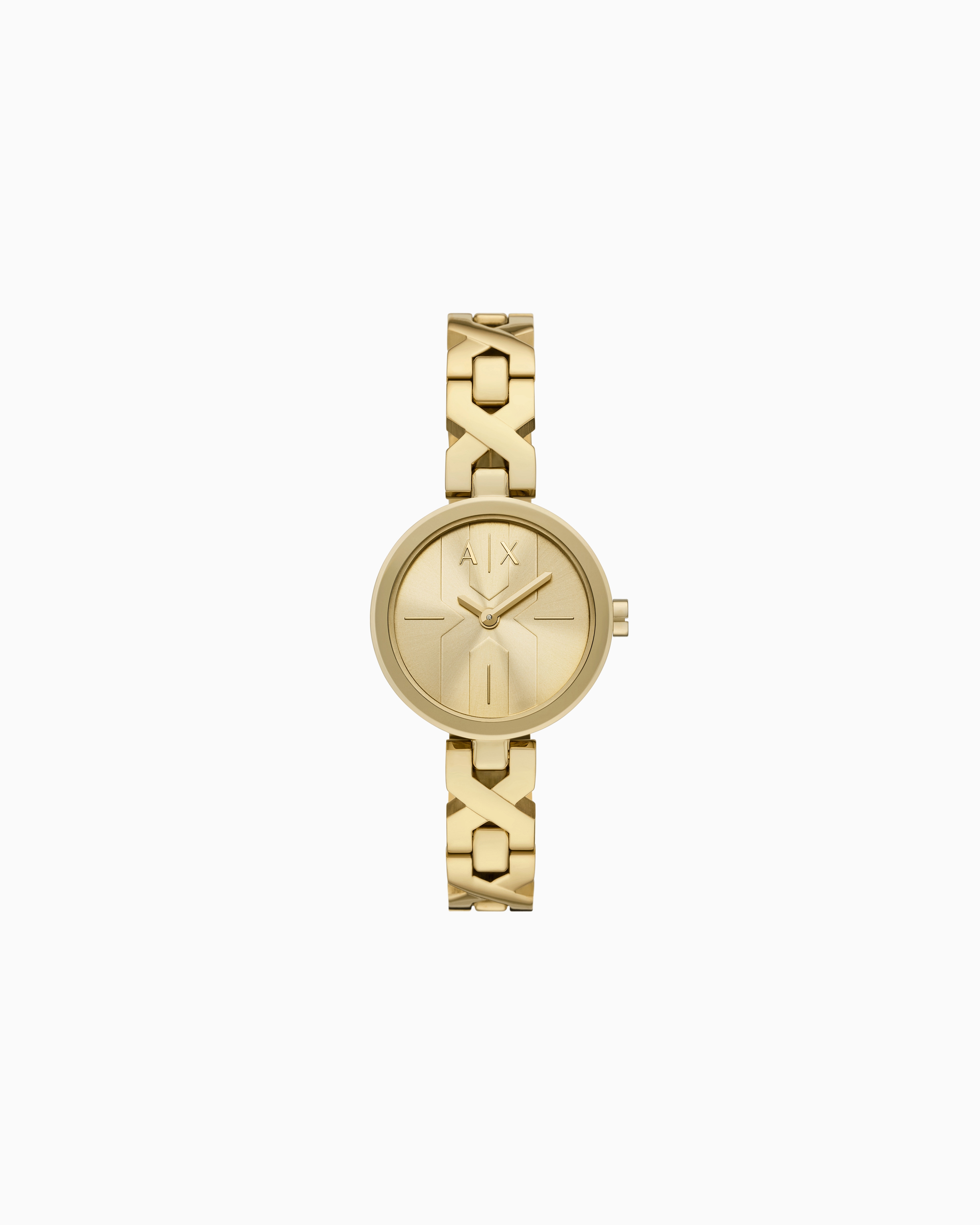 Armani Exchange Multicolored Two-Hand Gold-Tone Stainless Steel Watch