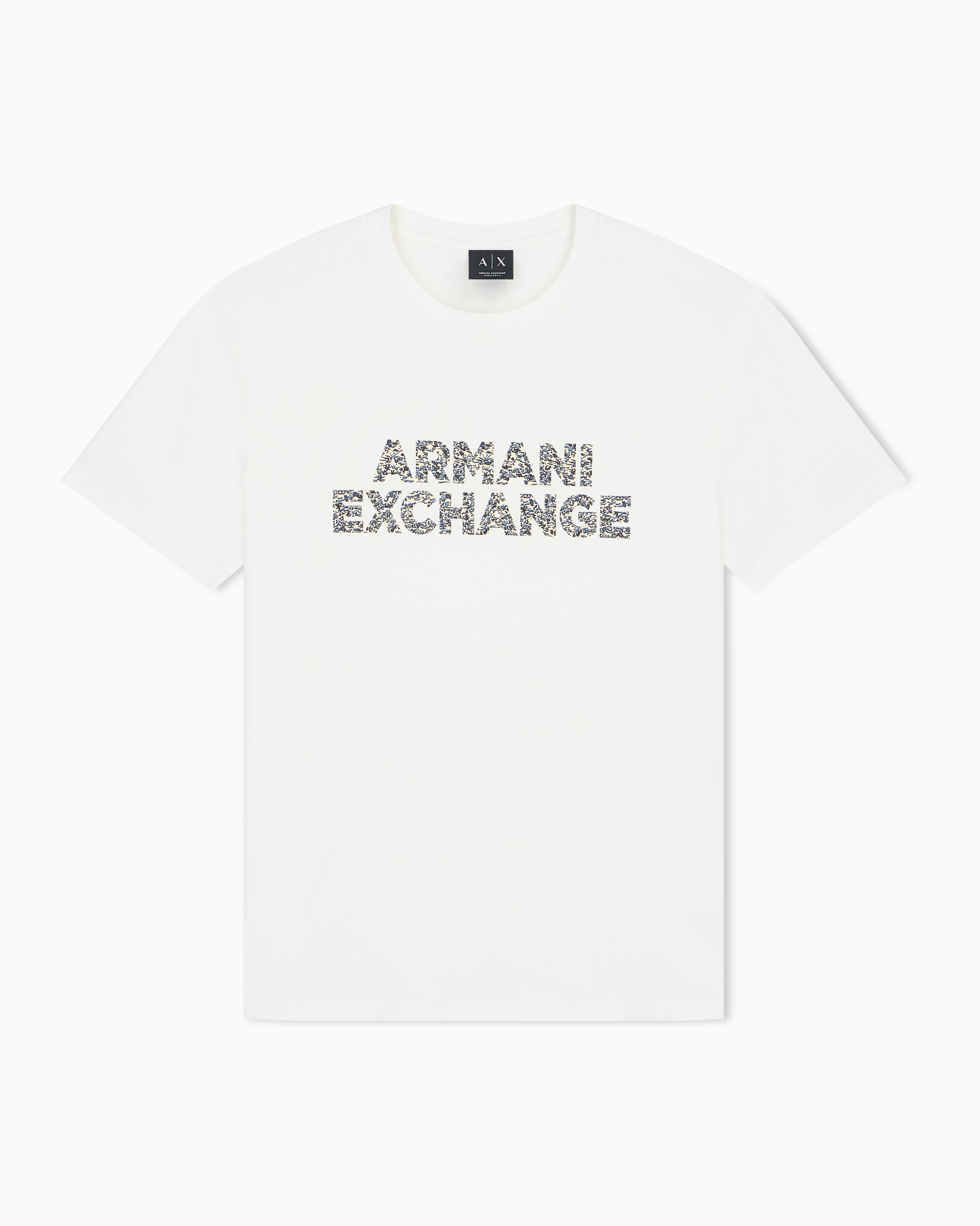 Armani Exchange White Regular T-Shirt In Cotton Jersey