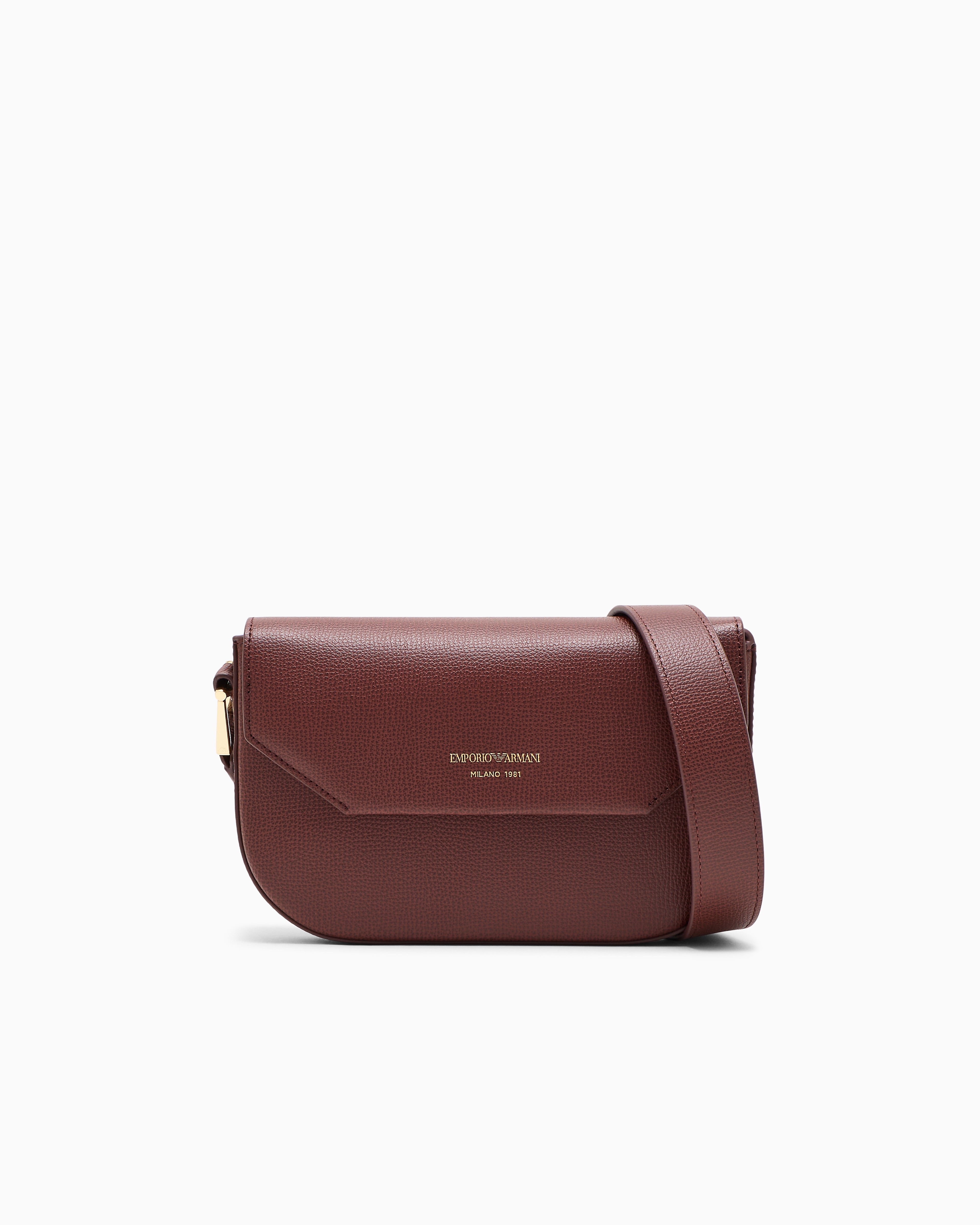 Emporio Armani Burgundy 1981 Mini Leather Shoulder Bag