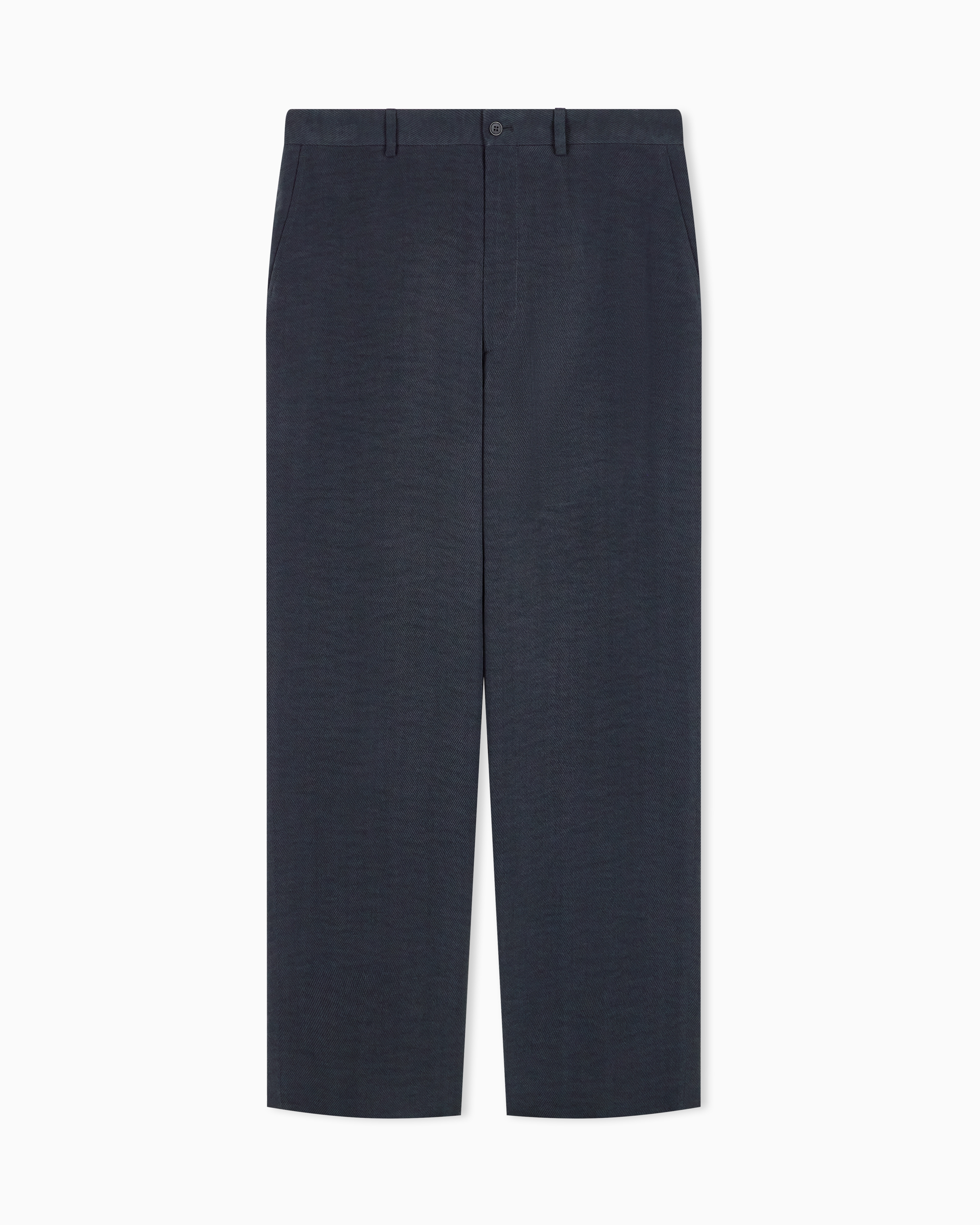 Giorgio Armani Pantaloni Flat Front In Cupro