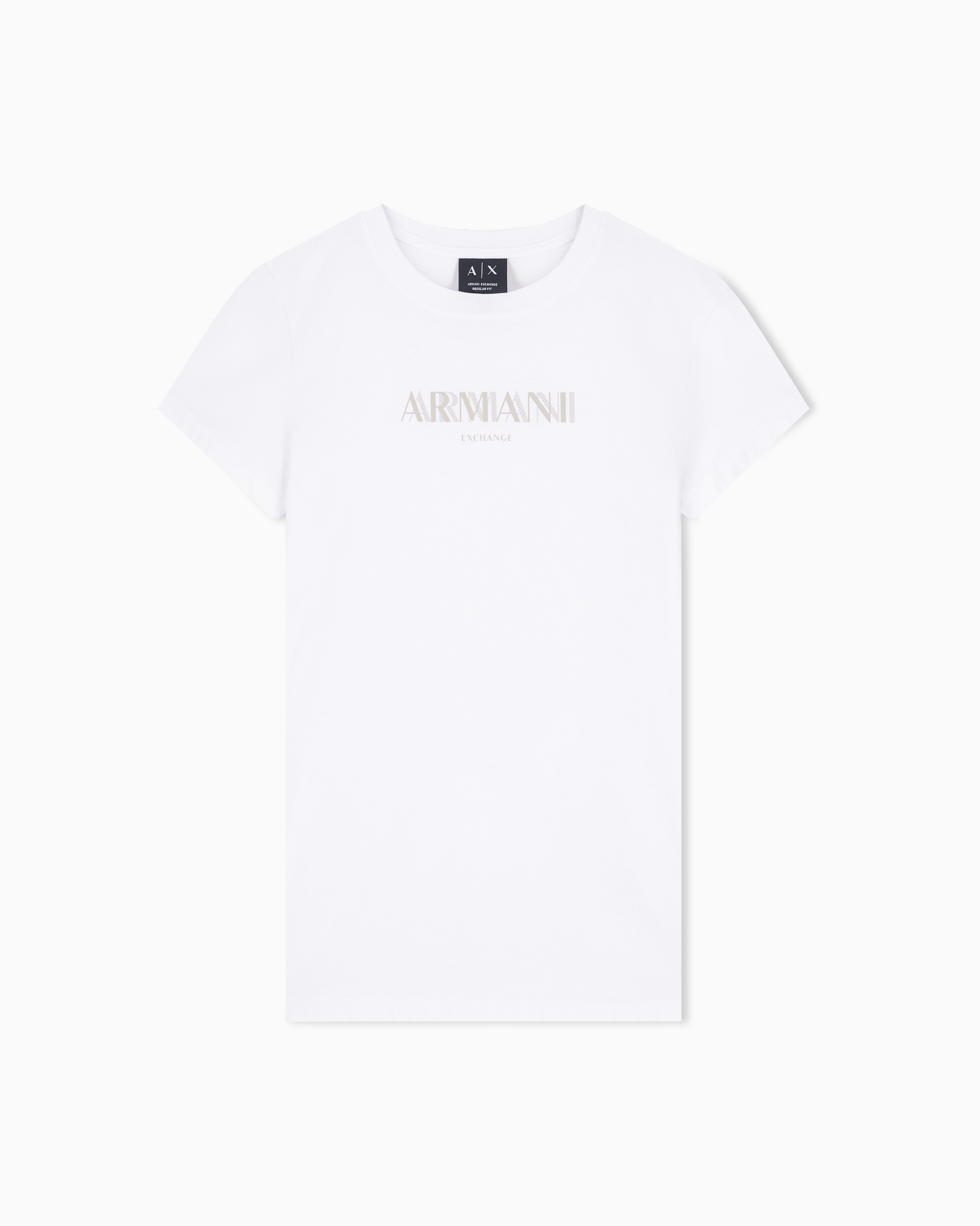 Armani Exchange White Regular T-Shirt In Cotton Jersey