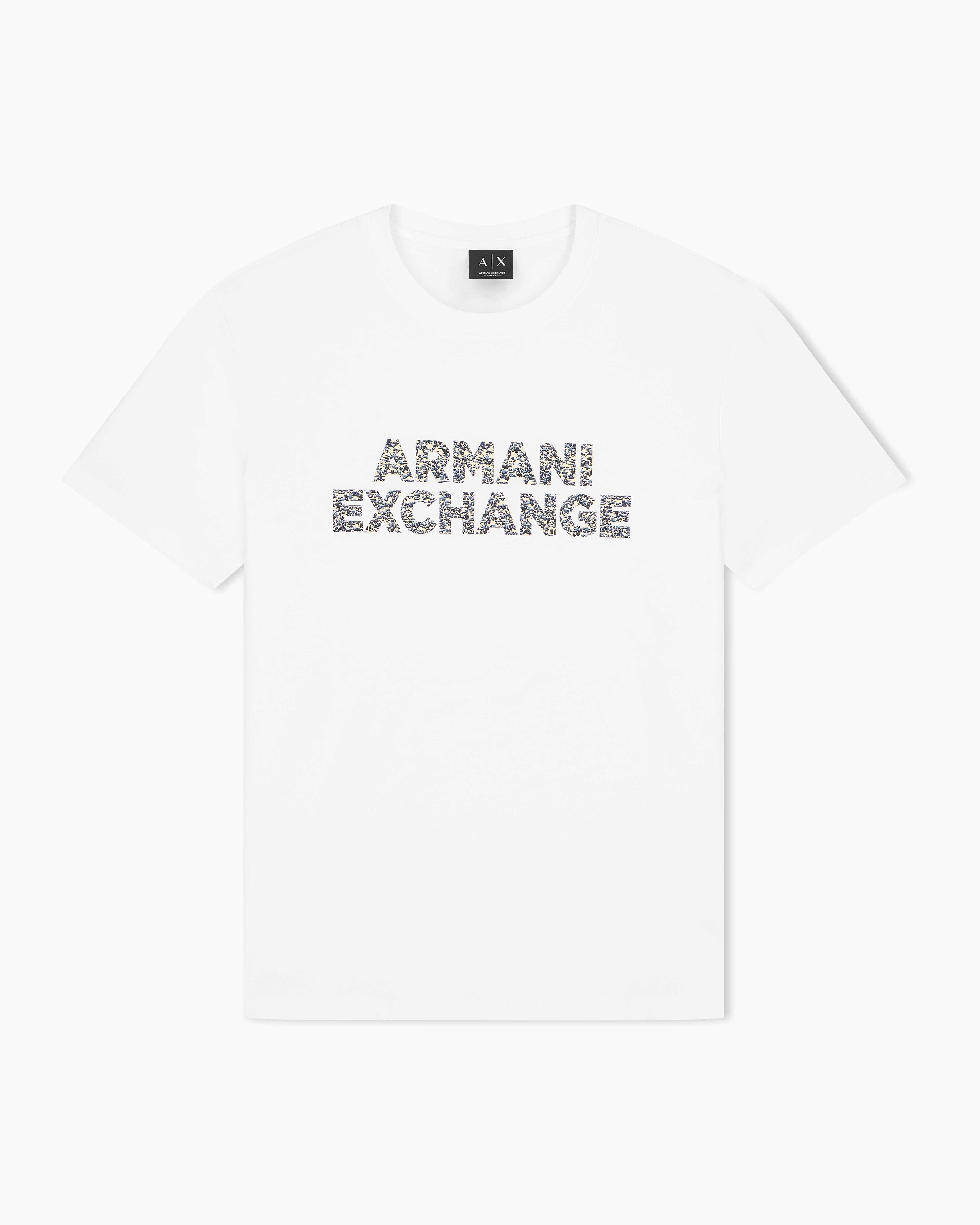 Armani Exchange White Regular T-Shirt In Cotton Jersey