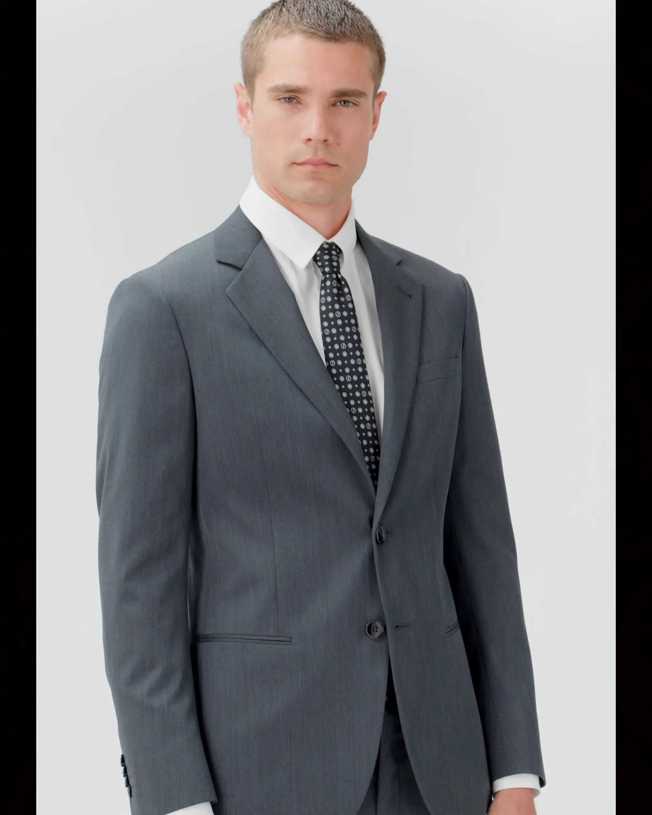 Giorgio Armani ストライプスーツセット グレー undefined