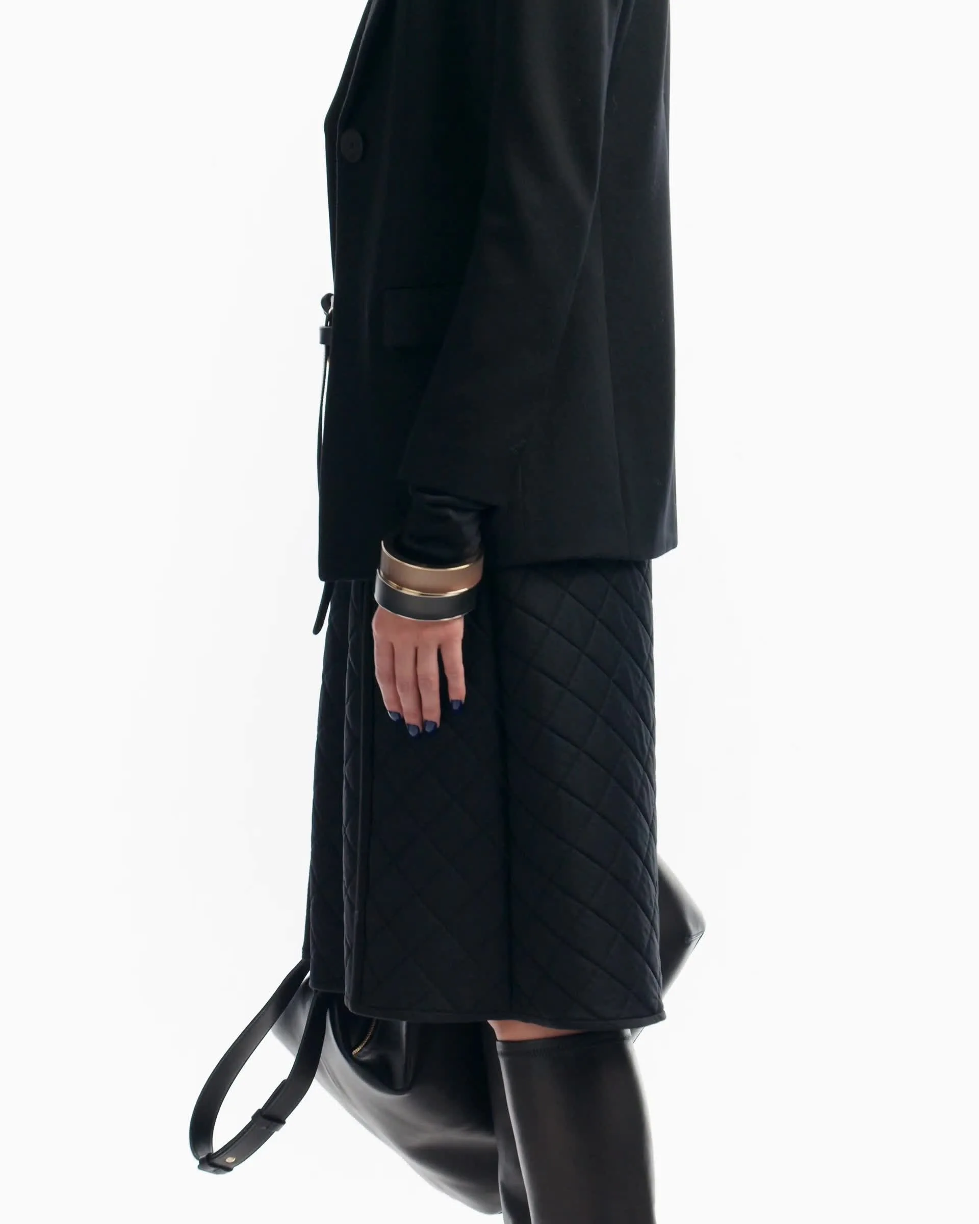 【極美品/伊製】GIORGIO ARMANI フリルニットジャケット ブラック シングルブレストジャケット バージンウール | Giorgio Armani