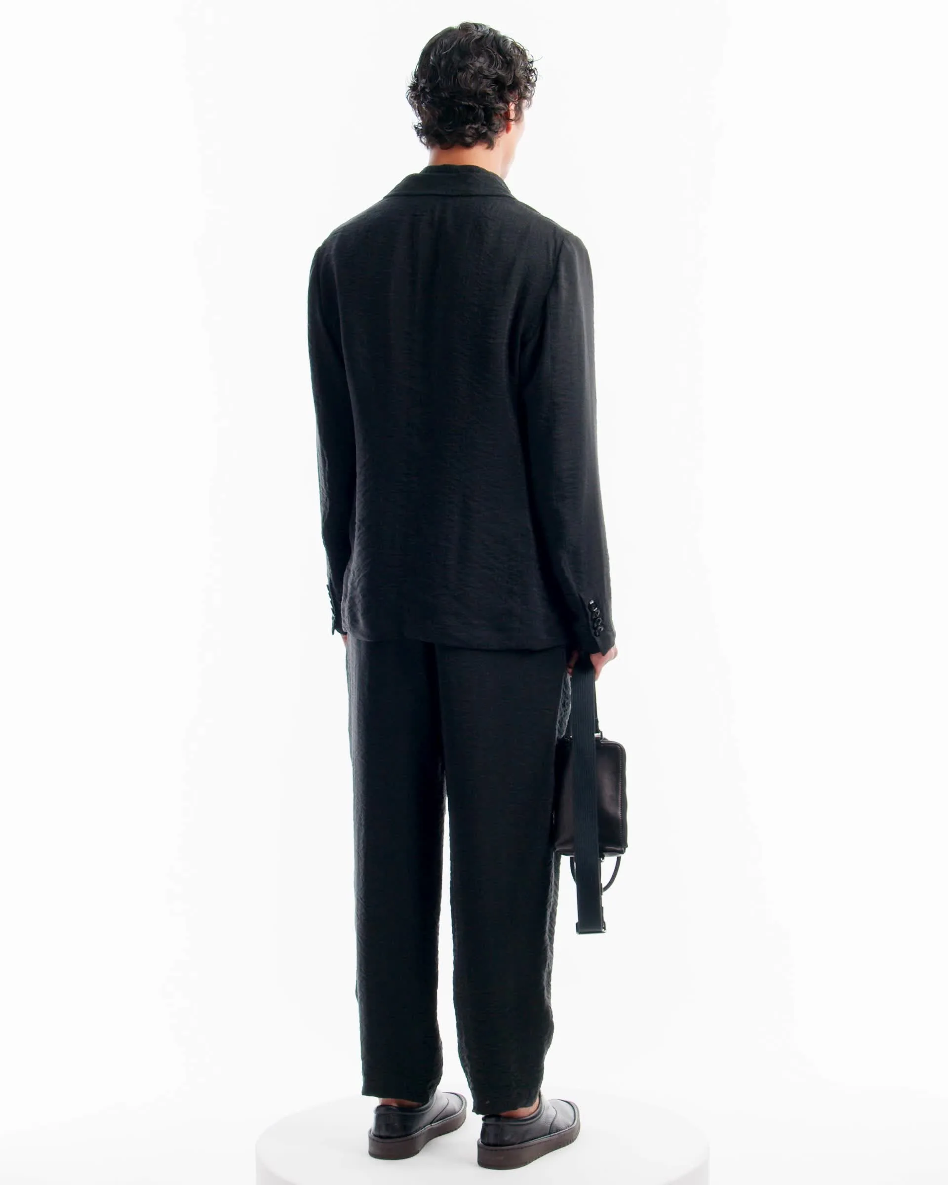 ノータックパンツ キュプラ ジャカード | Giorgio Armani