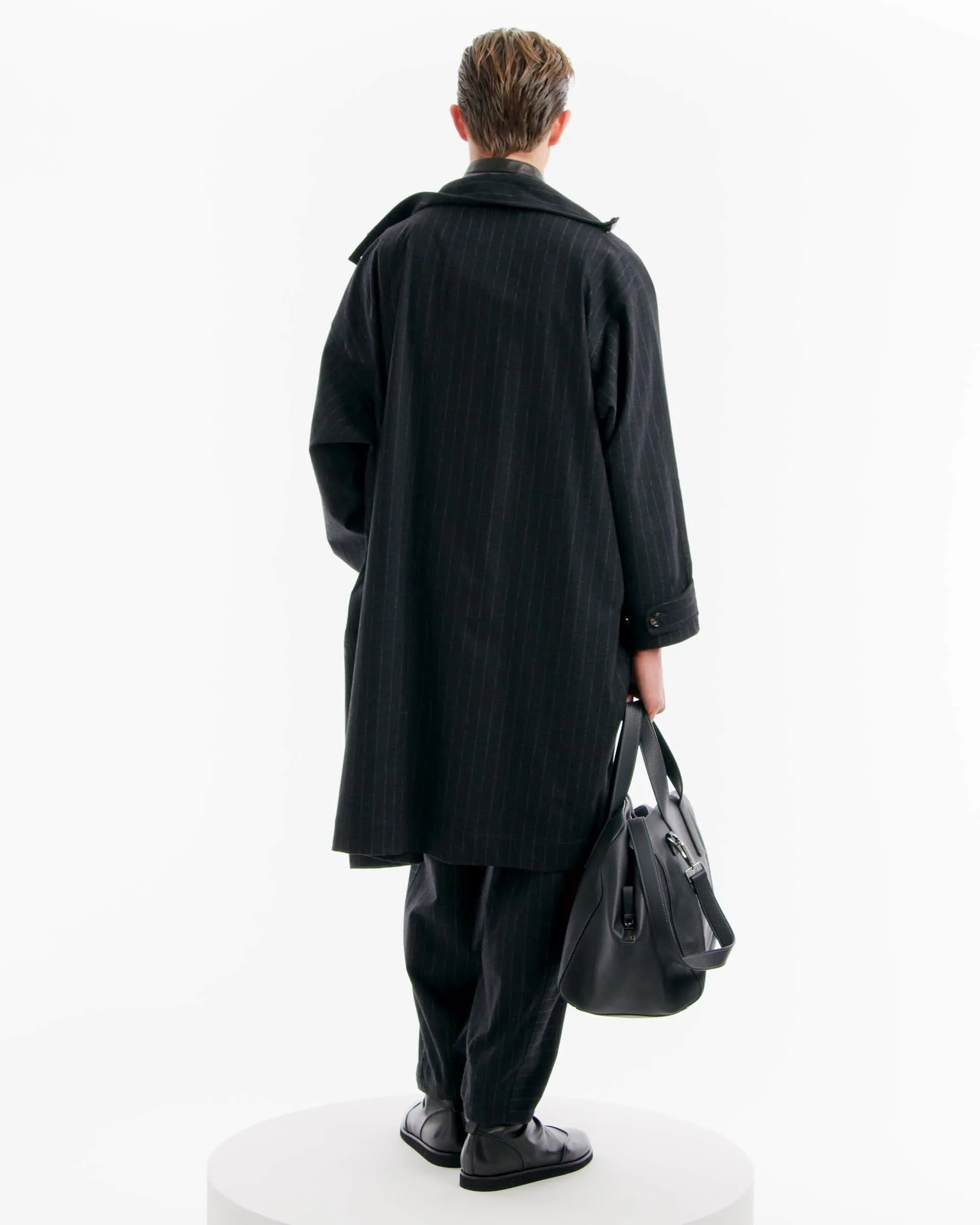 新品　ARMANI ストライプ　ワイドパンツ　グッドディテール undefined