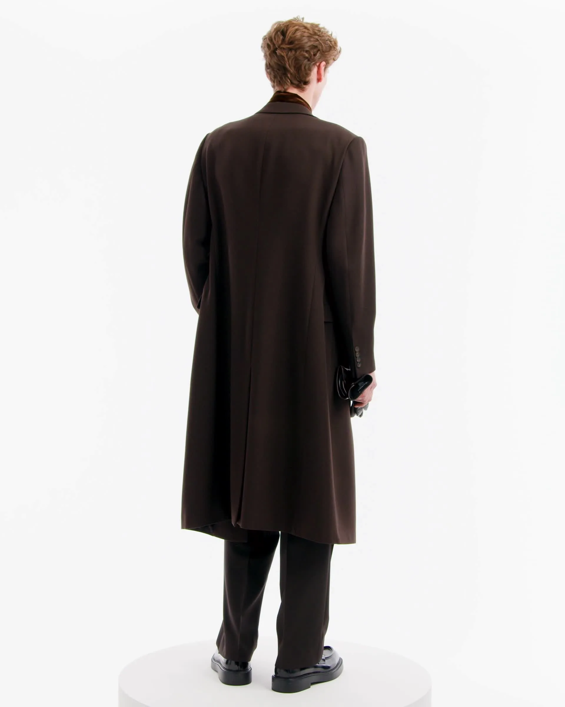 シングルブレストコート バージンウール グラニット | Emporio