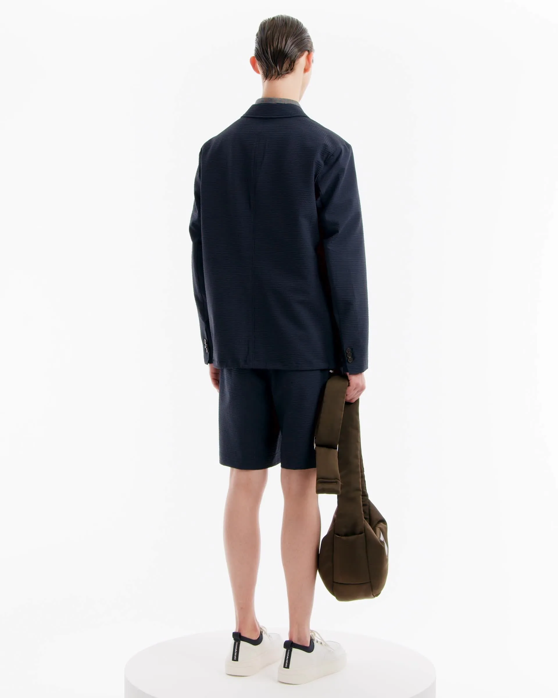 シングルブレストジャケット ナイロン シアサッカー | Emporio Armani