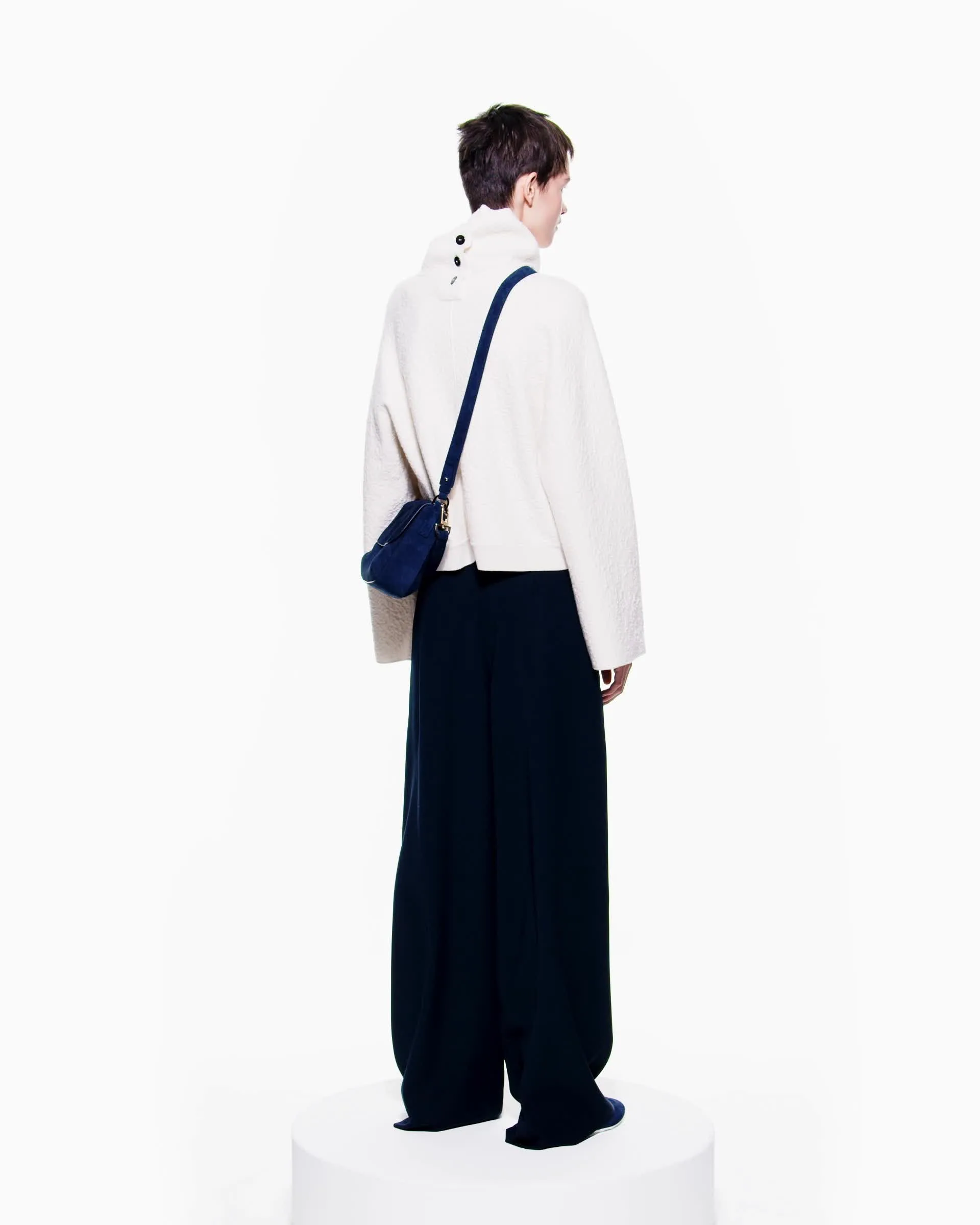 Wide leg trousers high-waisted woman | Giorgio Armani