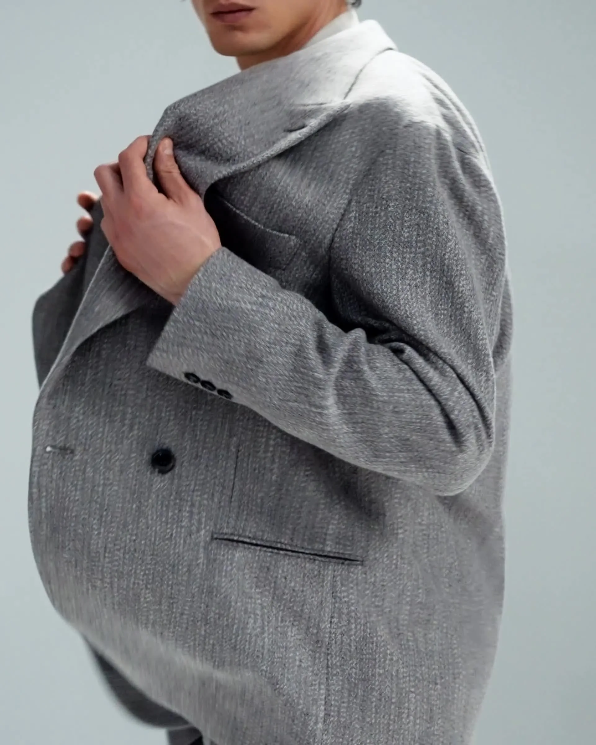 Heritage Line double-breasted jacket in a wool and viscose blend