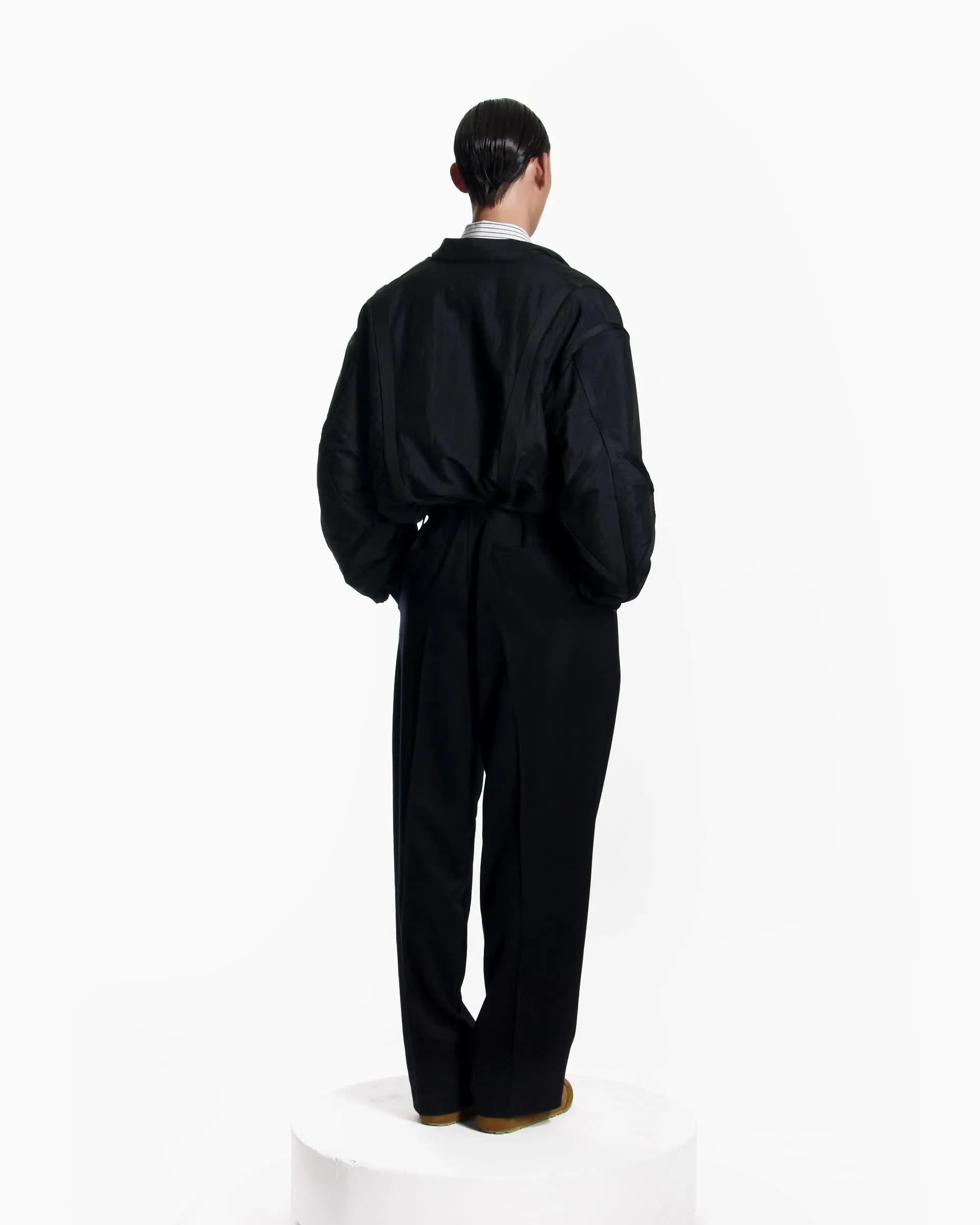 Nylon bomber jacket with passementerie tape | Emporio Armani