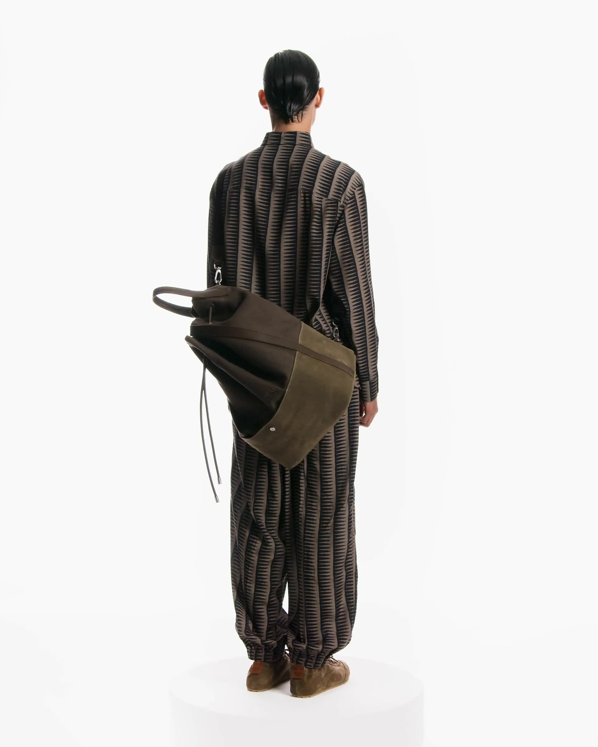 All-over print Lyocell-blend trousers | Emporio Armani